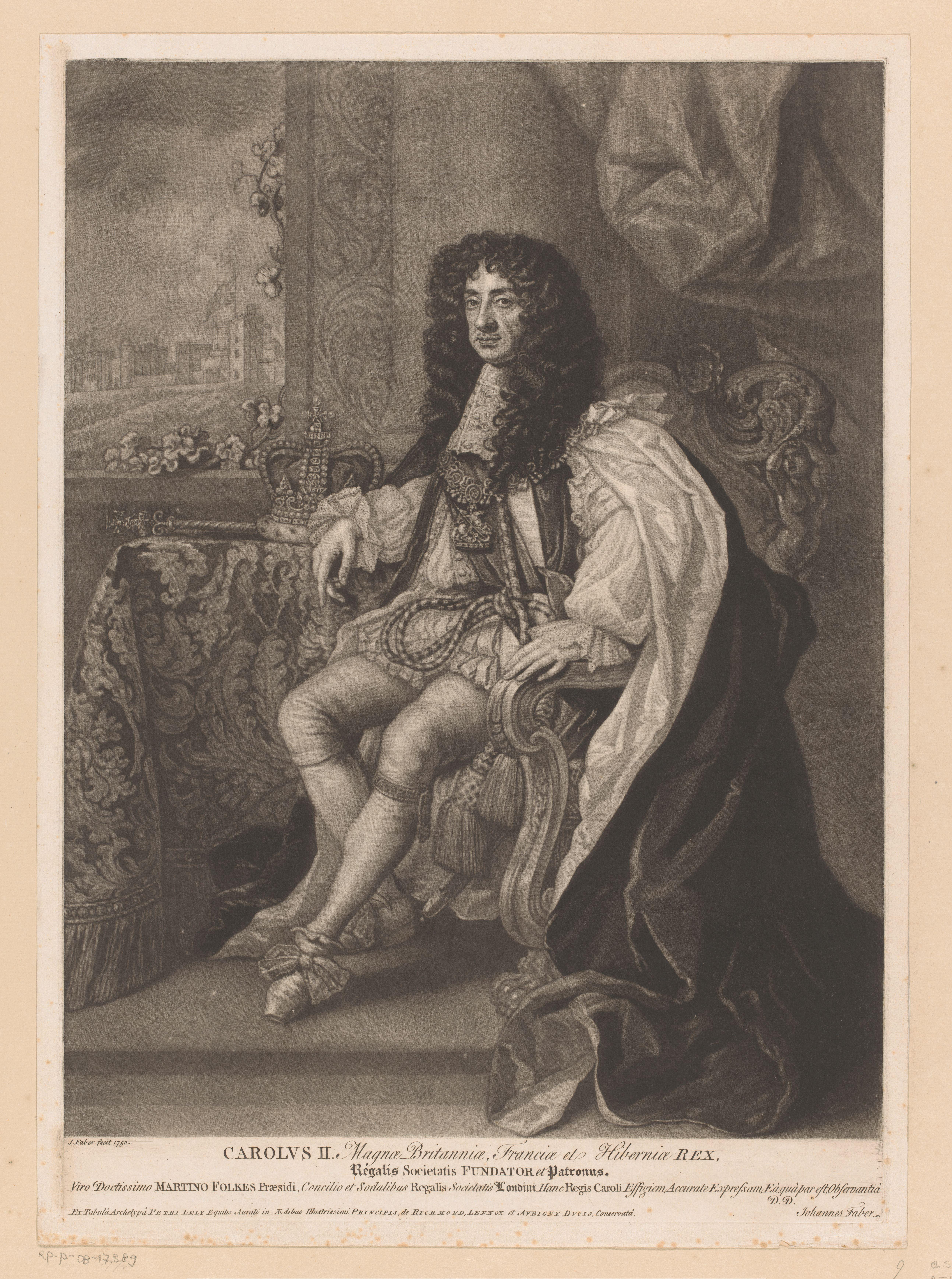 Portret van Karel II, koning van Engeland
