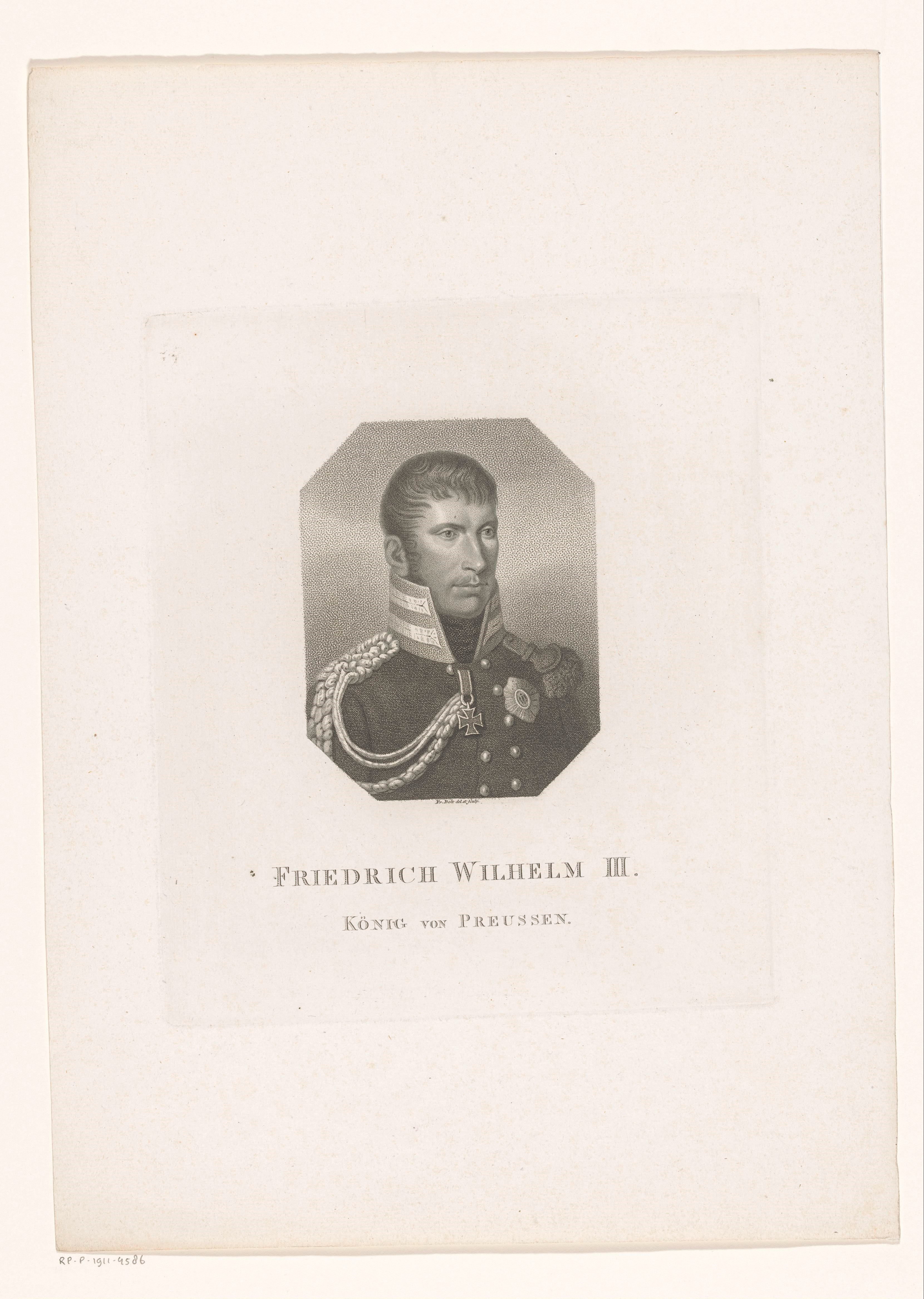 Portret Friedrich Wilhelm III van Pruissen