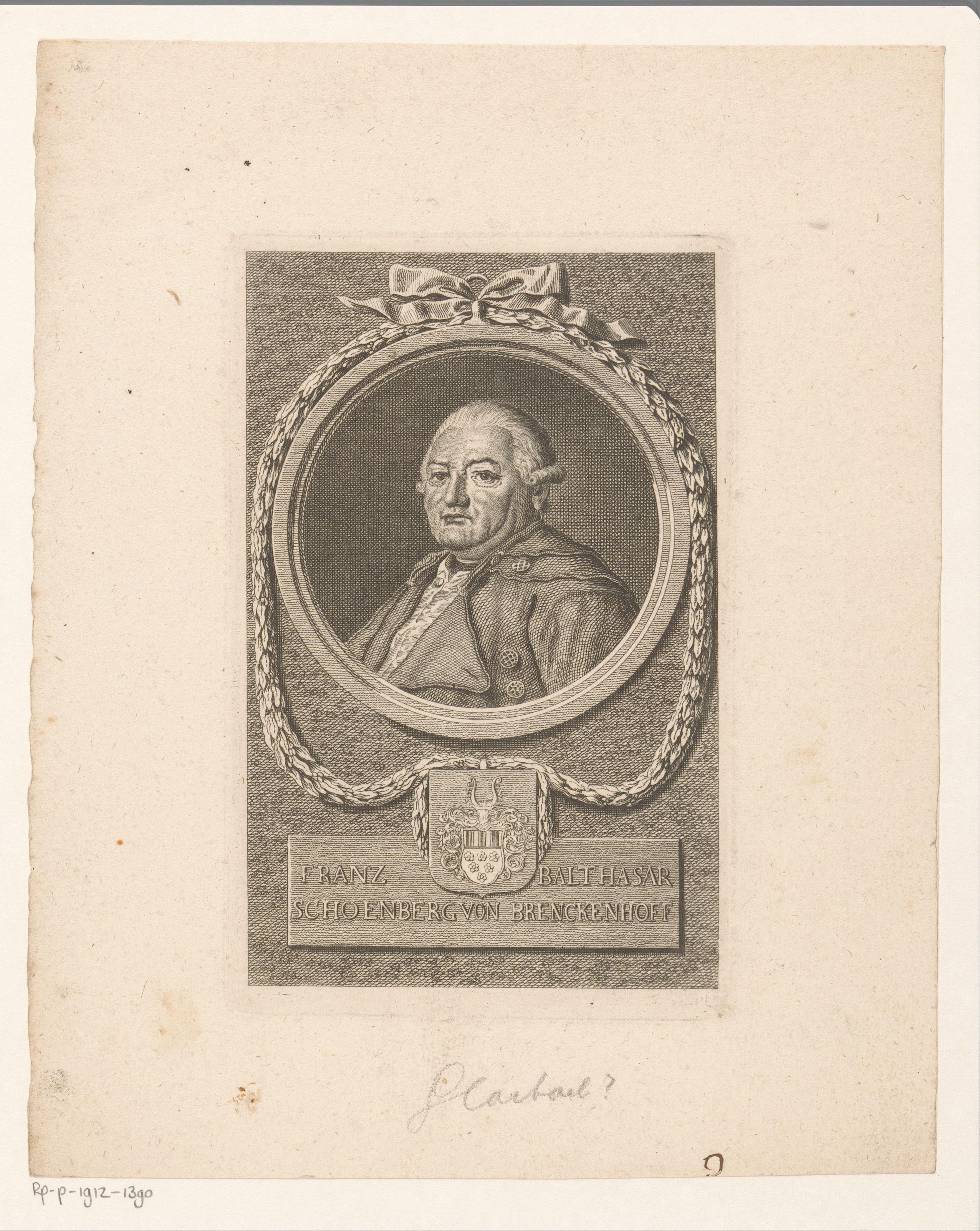 Portret van Franz Balthasar Schönberg von Brenkenhoff