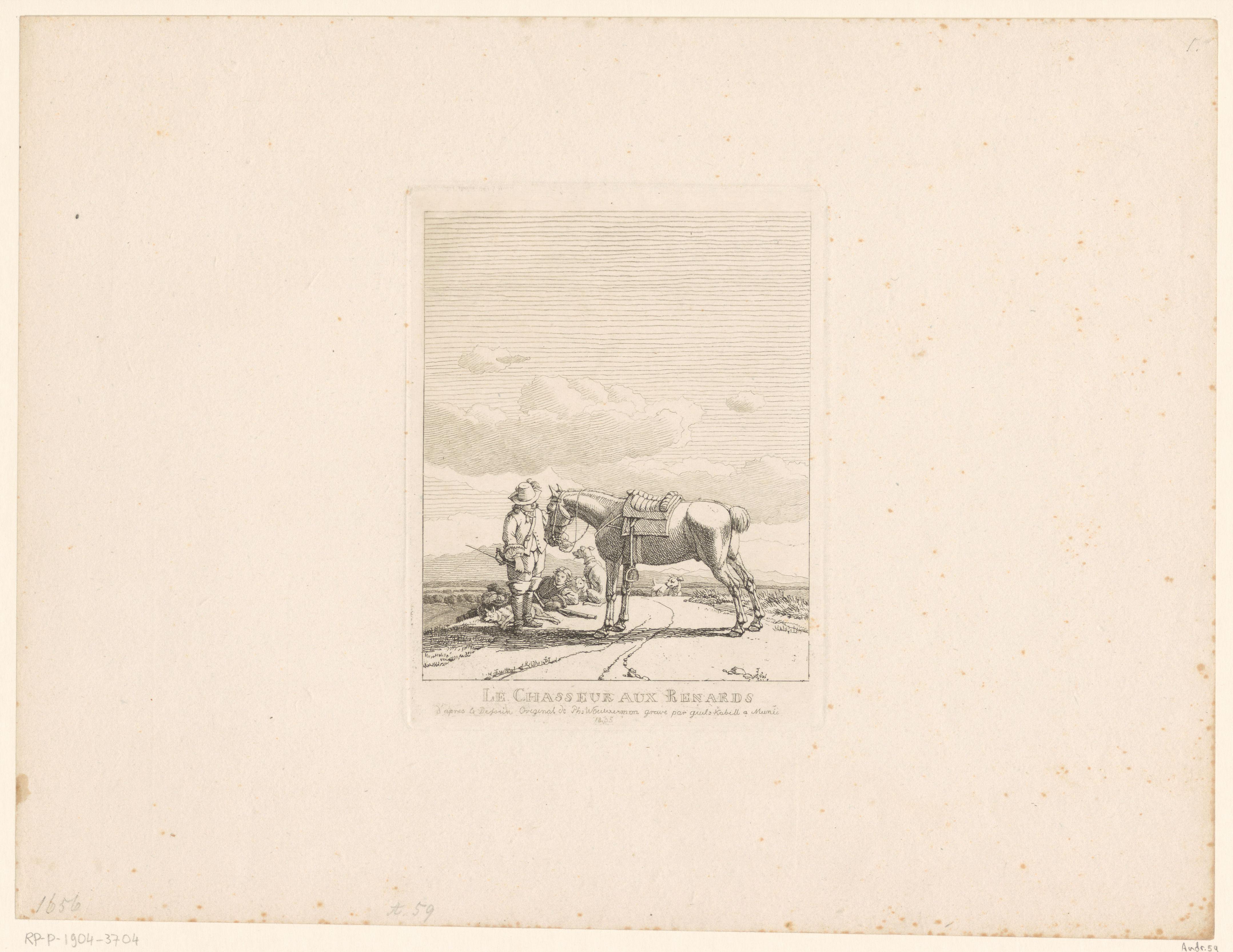 Vossenjager met zijn paard