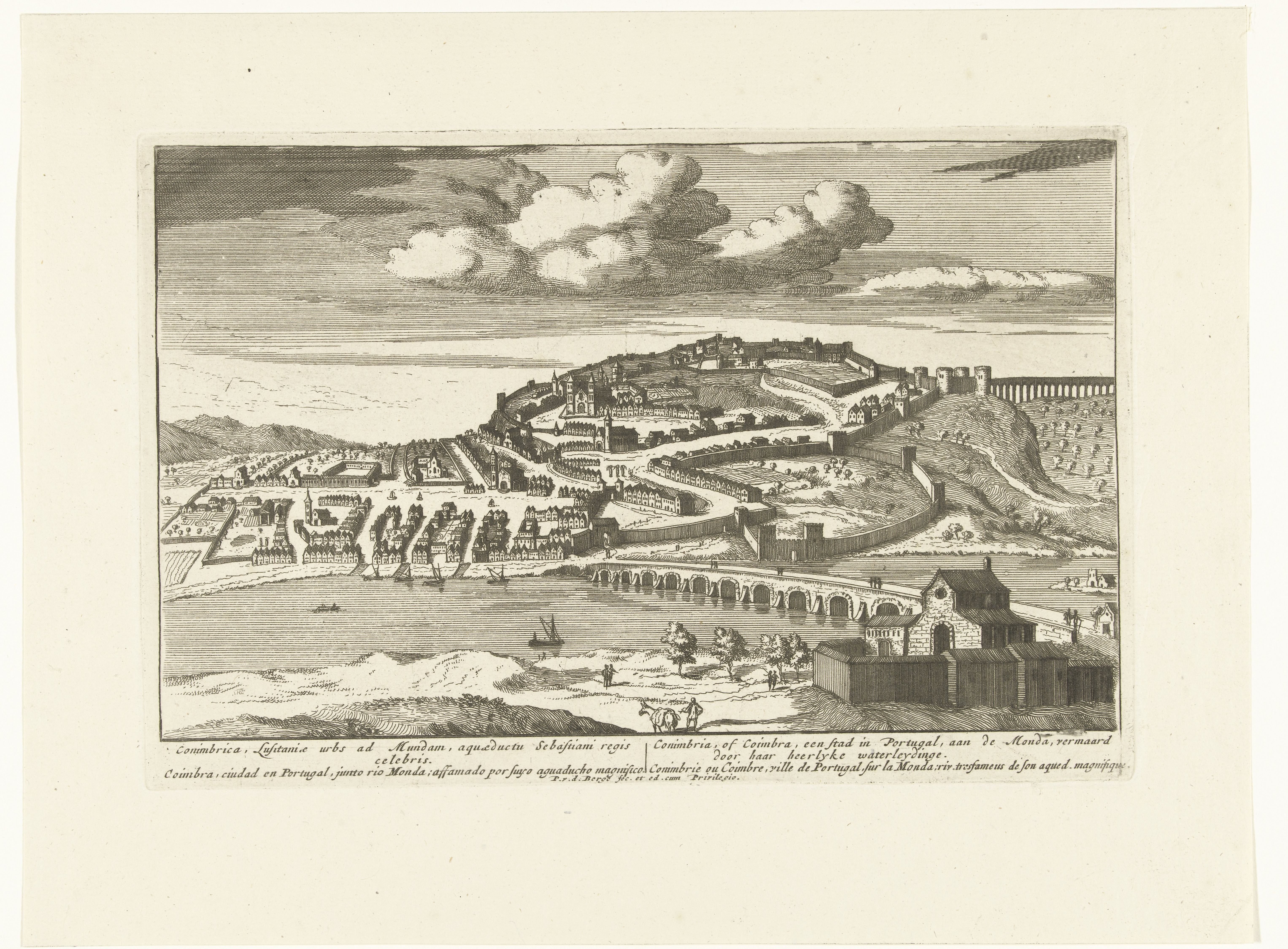 Gezicht op de Portugese stad Coimbra