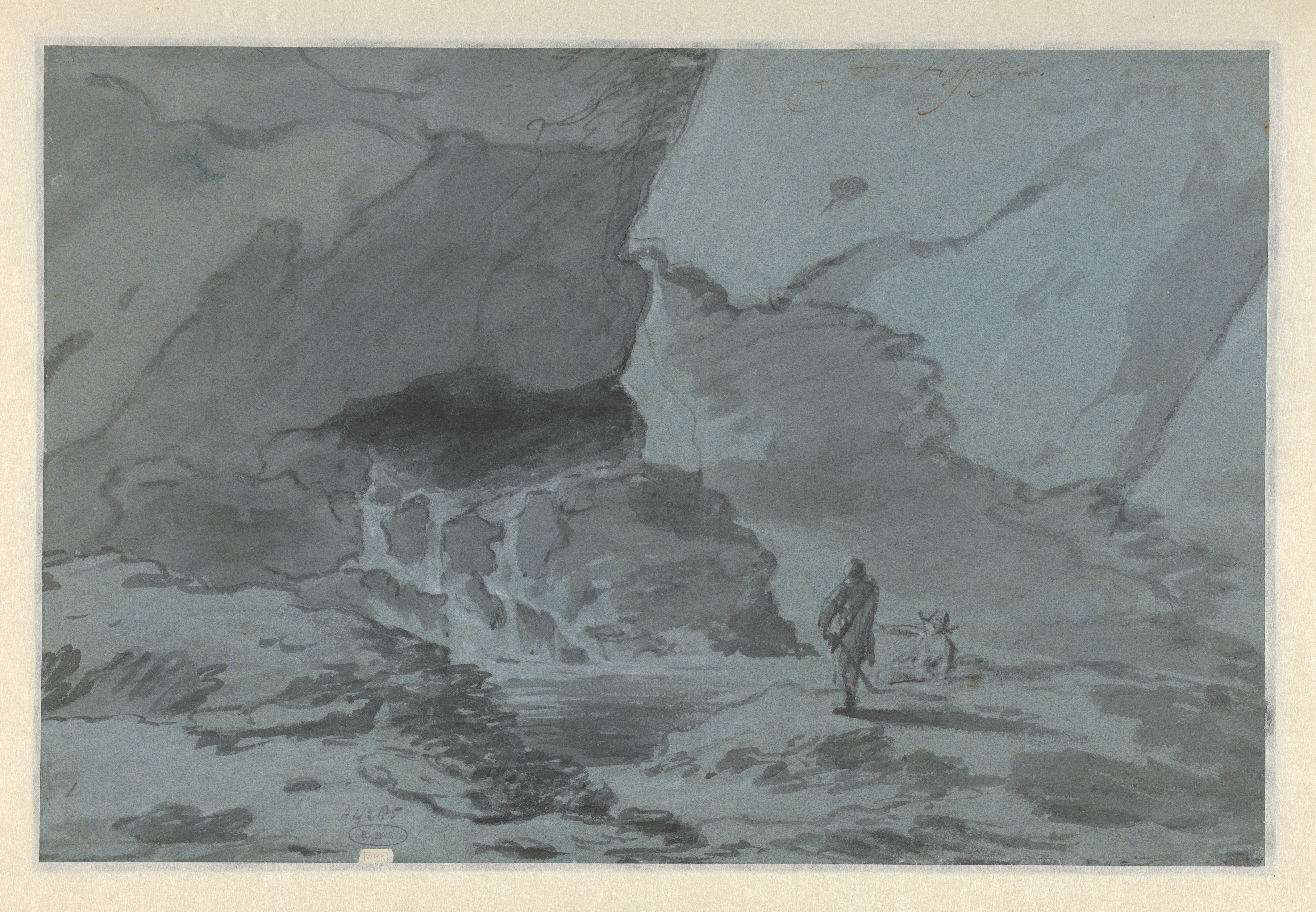 Two Travellers in a Subterranean Grotto