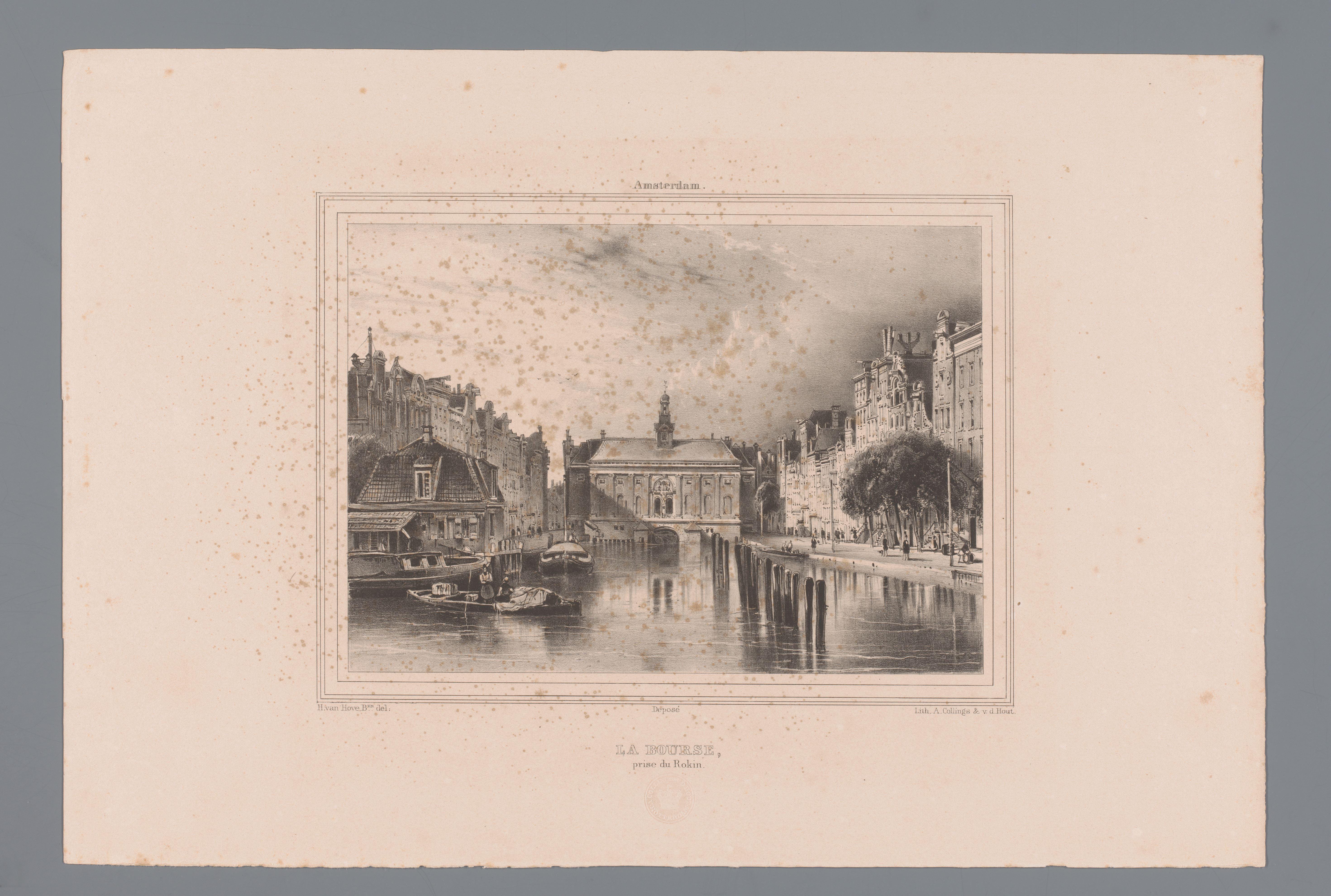 Gezicht op de Beurs van Hendrik de Keyser te Amsterdam