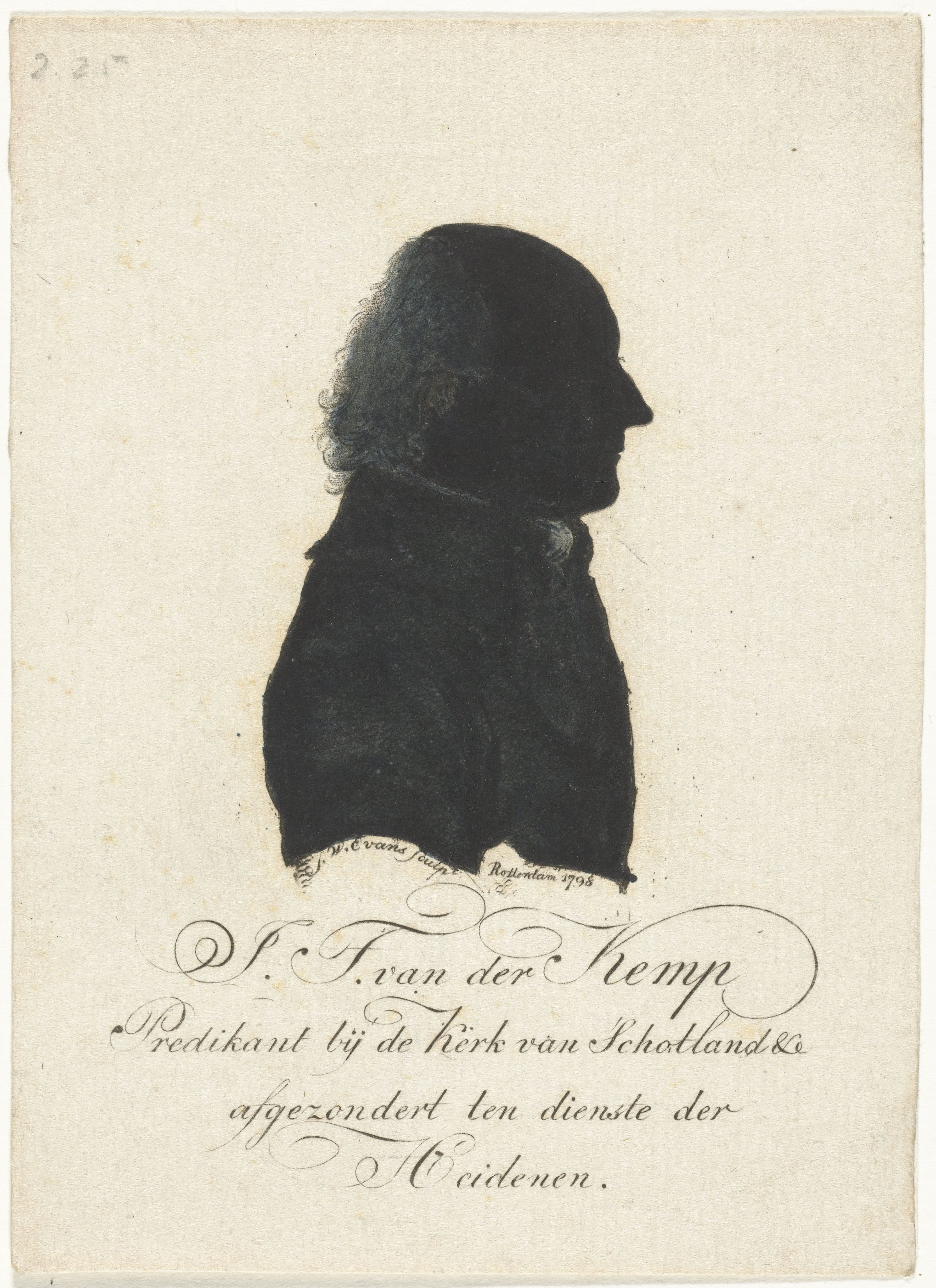 Silhouetportret van Johannes Theodorius van der Kemp