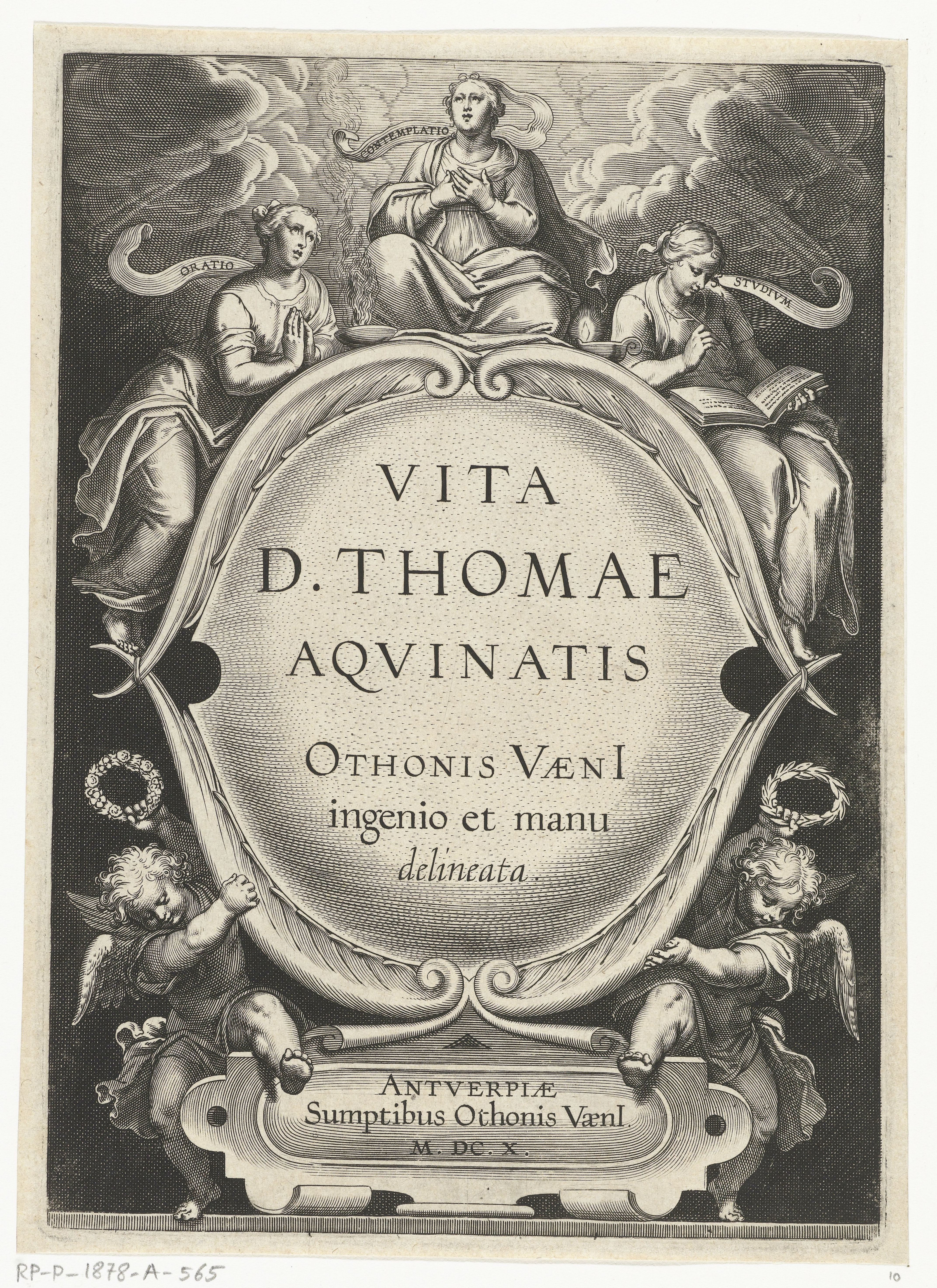 Titelprent voor: Otto van Veen, Vita D. Thomae Aqvinatis, Antwerpen, 1610