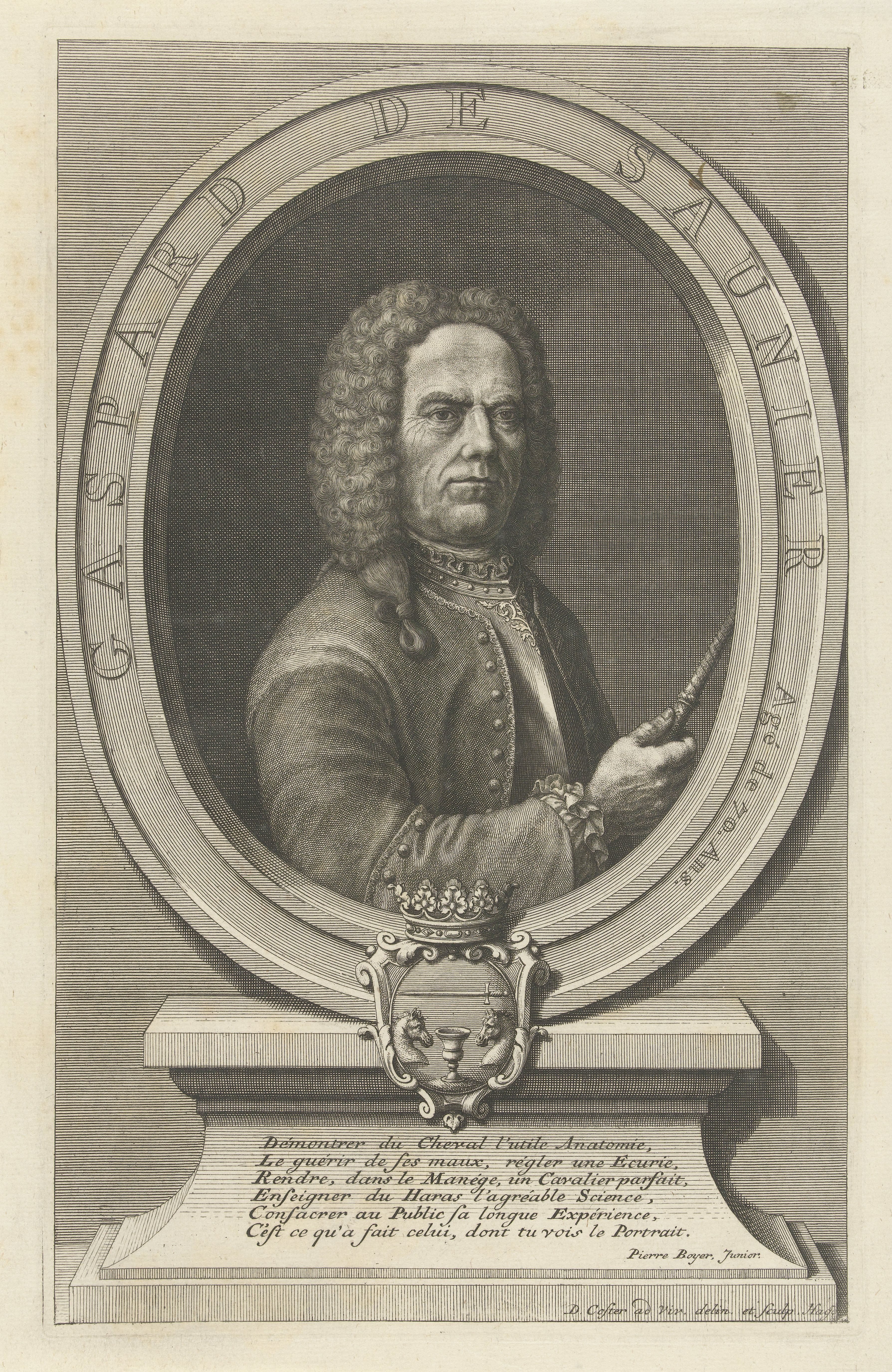 Portret van de stalmeester Gaspard de Saunier