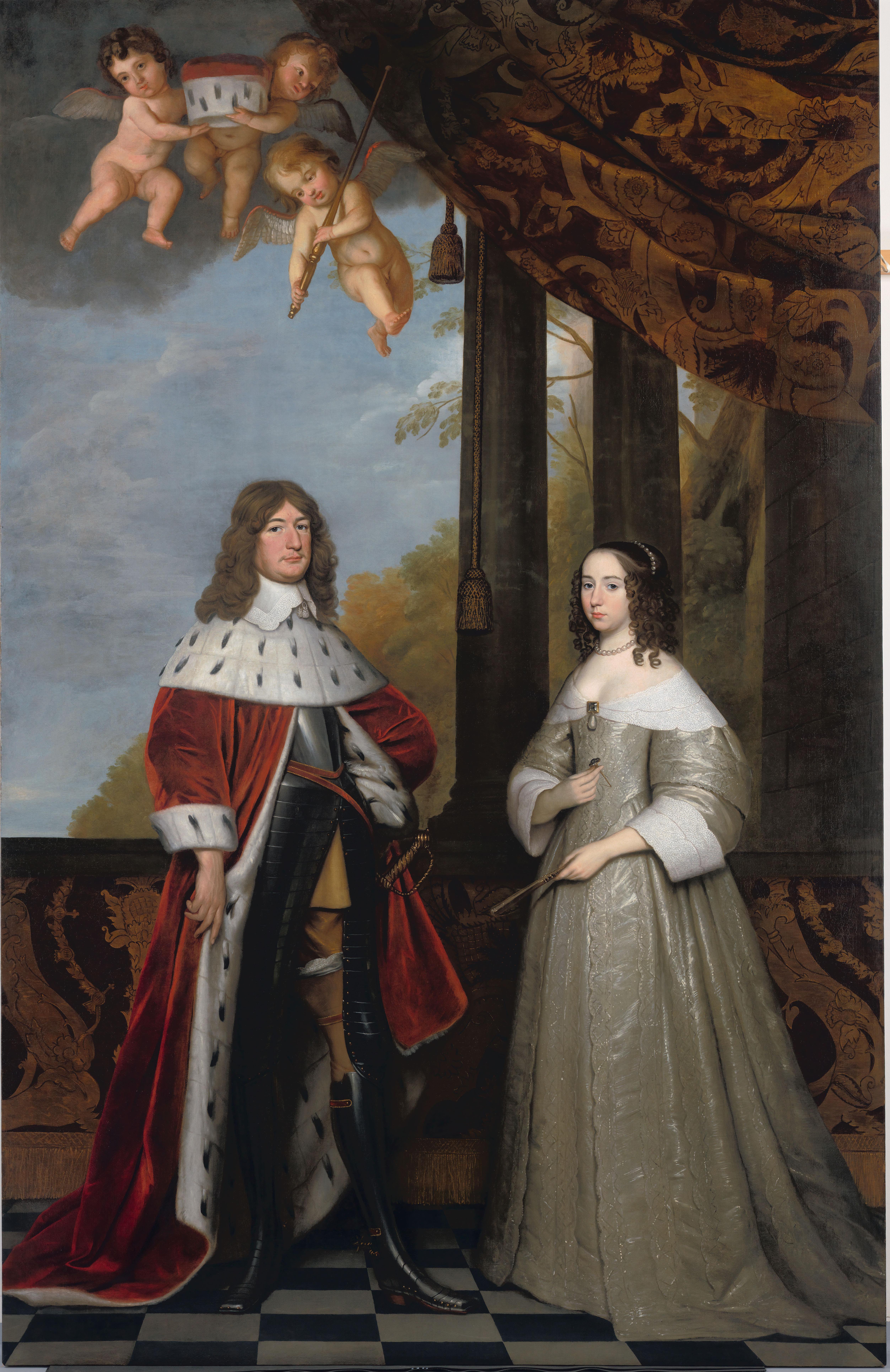 Portrait of Friedrich Wilhelm (1620-88), Elector of Brandenburg, and his Wife Louise Henriette (1627-67), Countess of Orange-Nassau