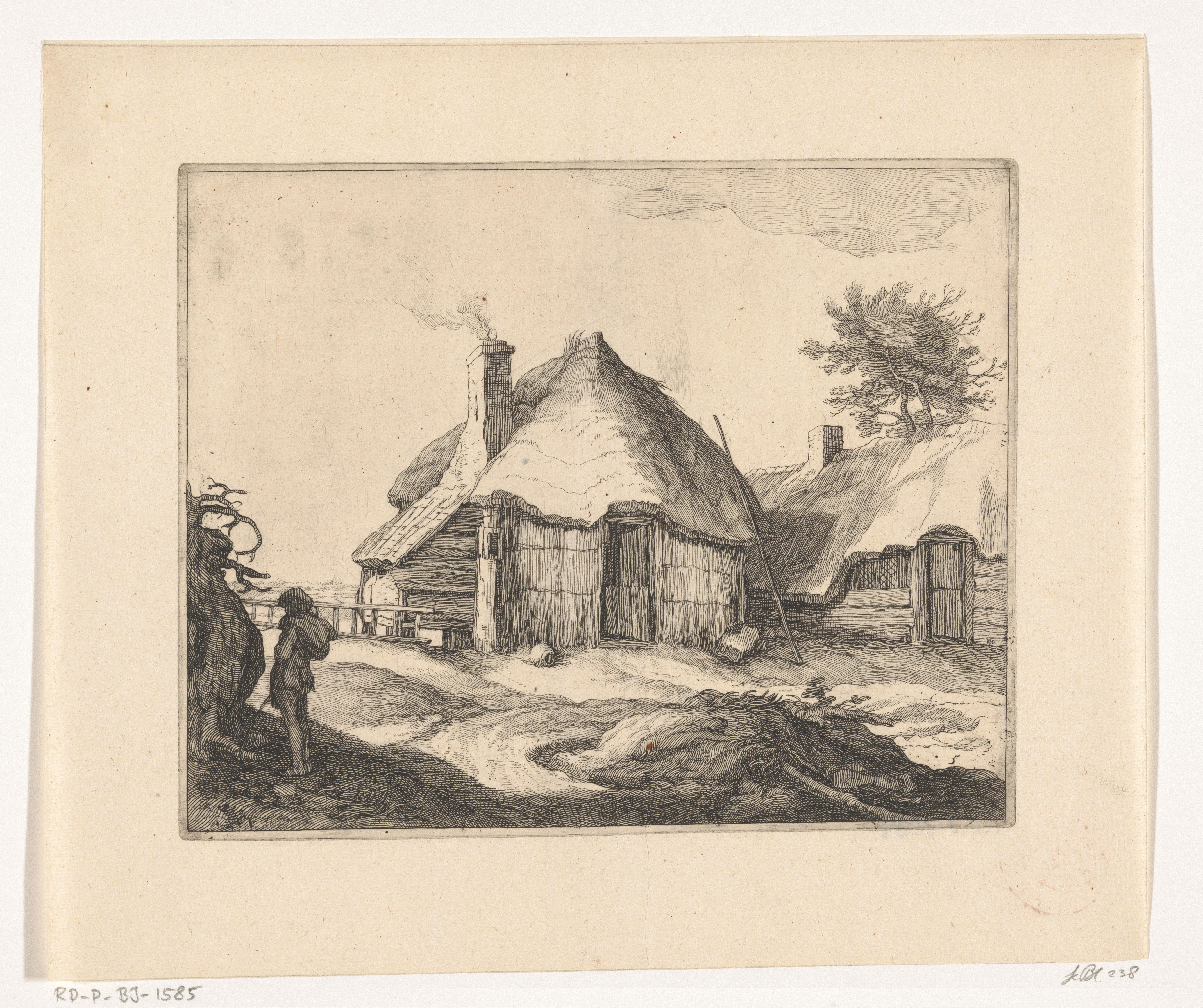 Boerenerf met jongetje