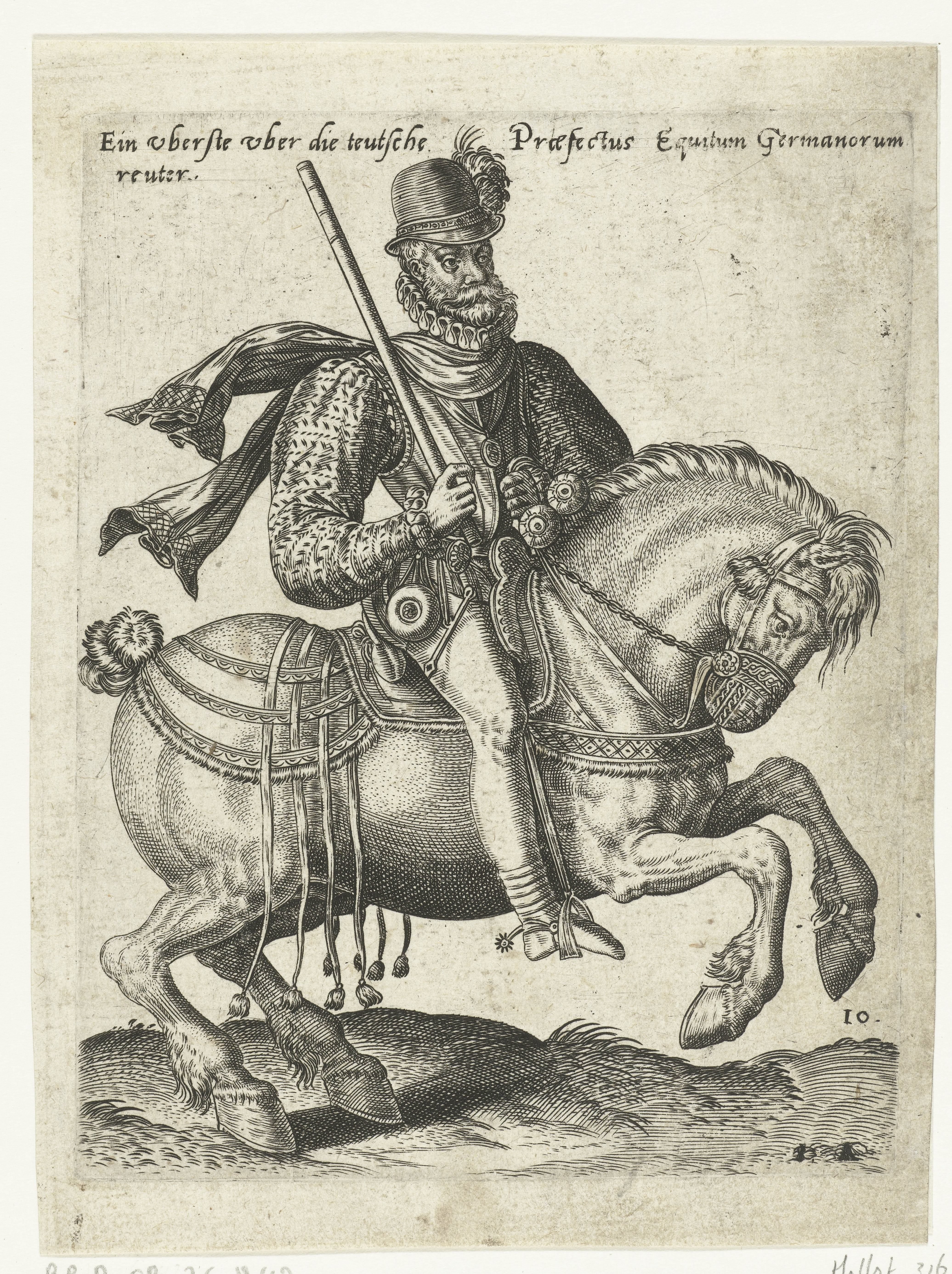 Duitse ruiter-commandant