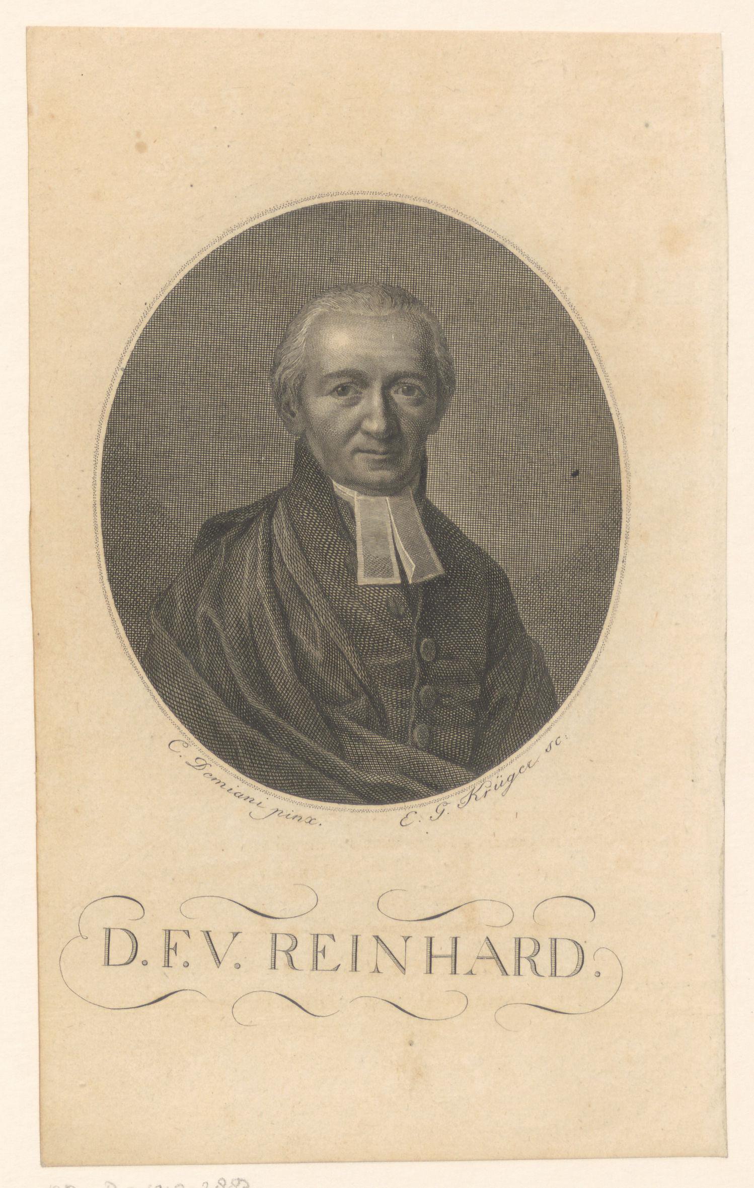 Portret van Franz Volkmar Reinhard