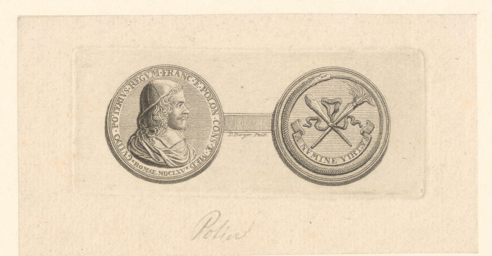 Medaille met een portret van Guido Poterius