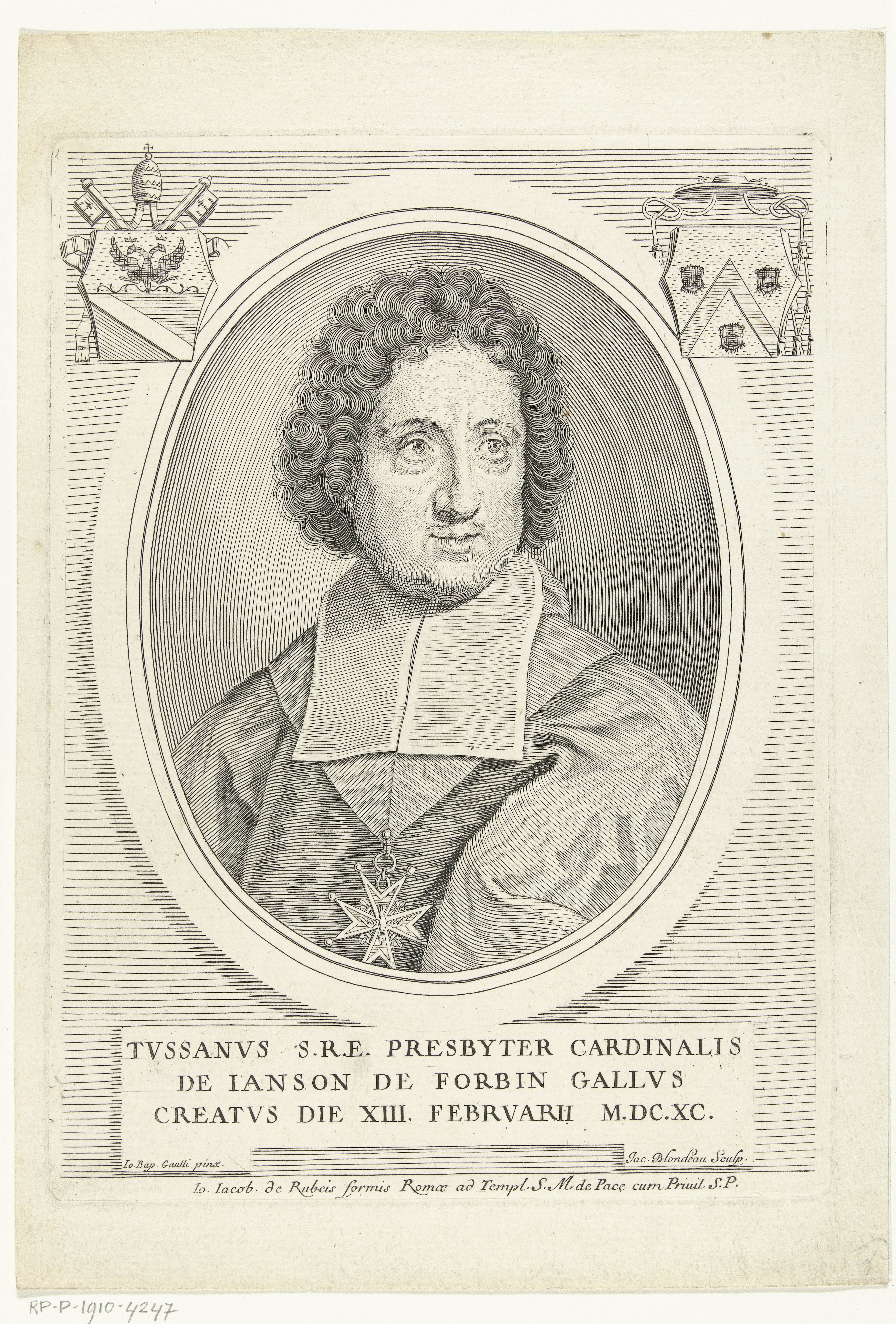Portret van kardinaal Toussaint de Forbin de Janson