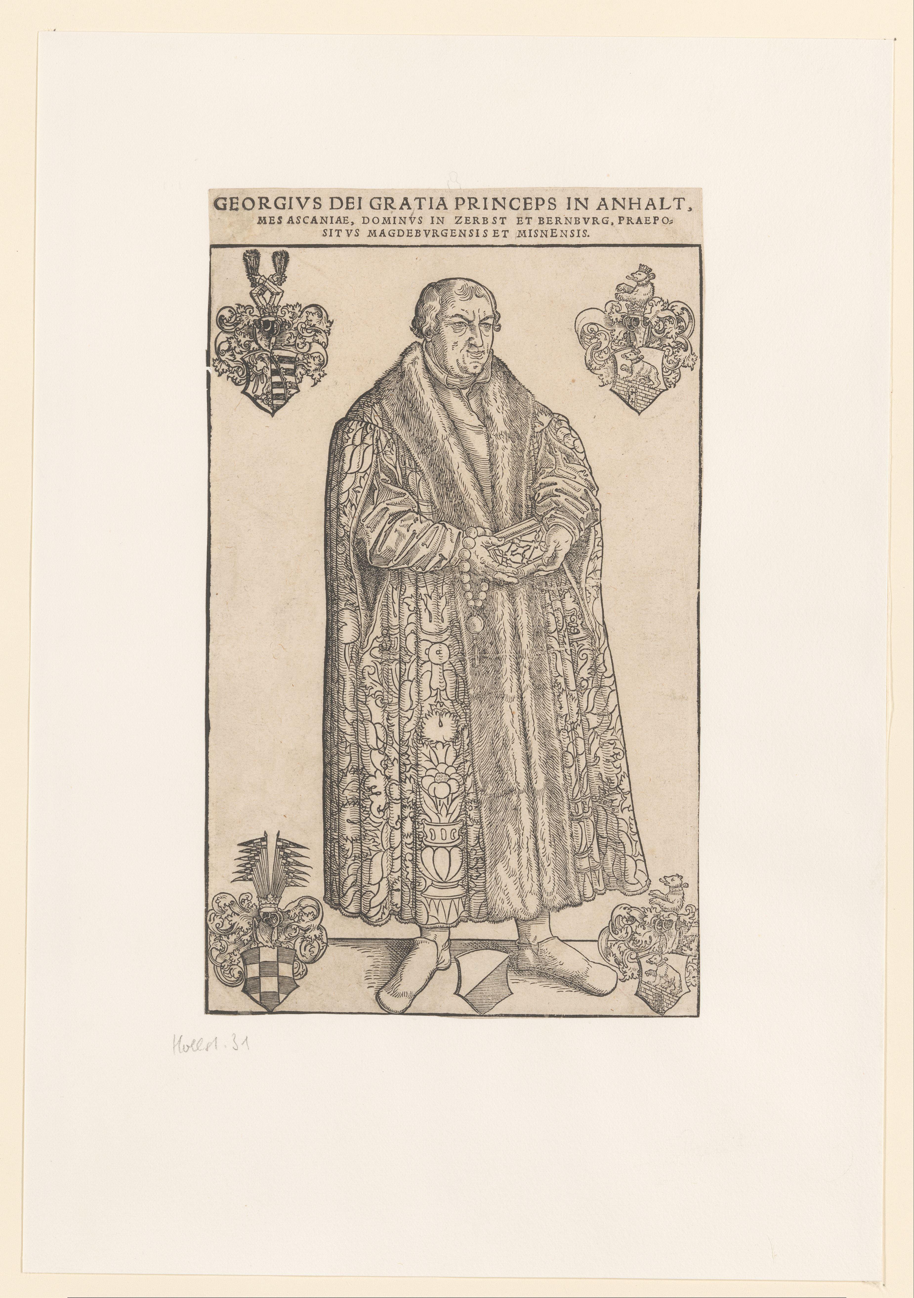 Portret van Georg III prins van Anhalt-Dessau
