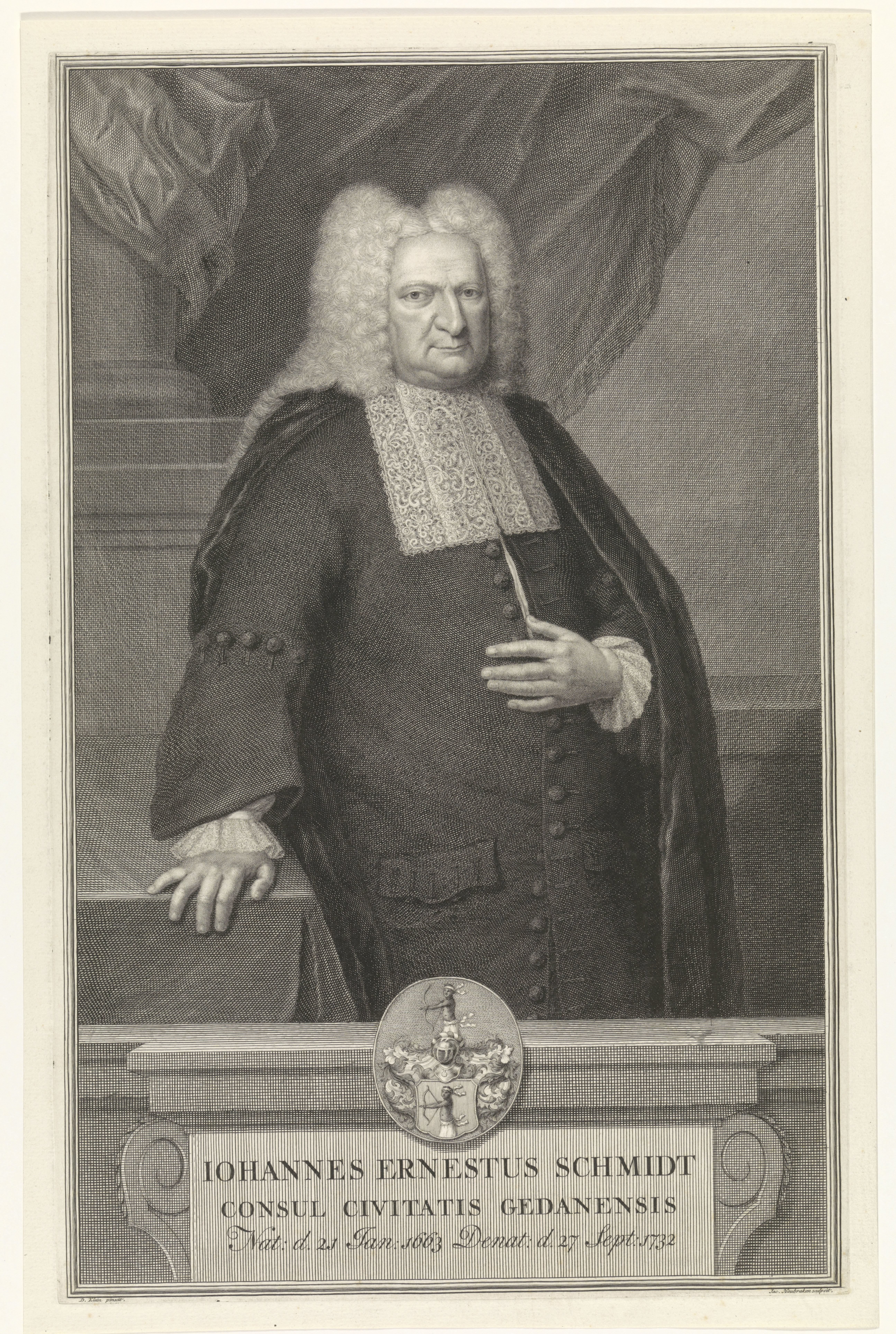 Portret van Johannes Ernestus Schmidt