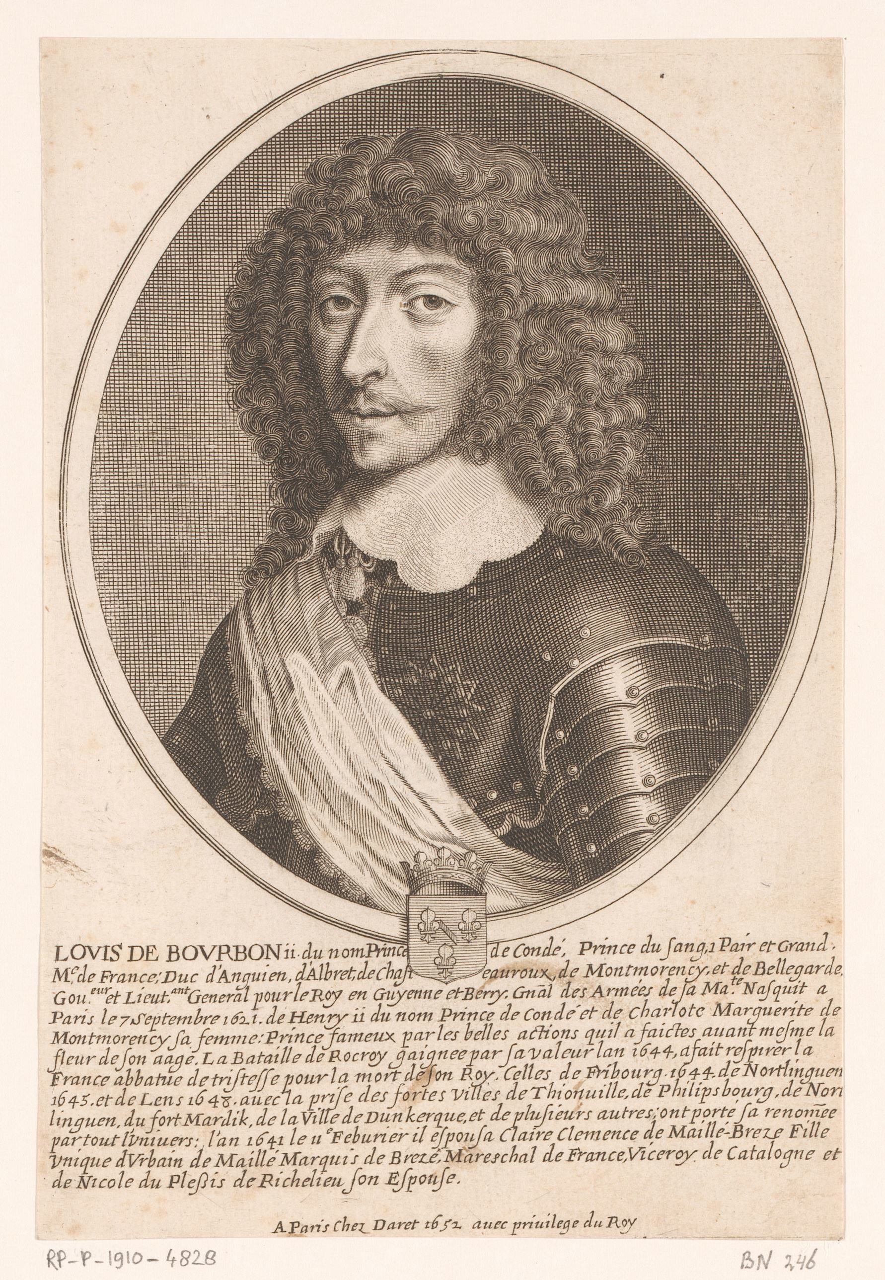 Portret van Lodewijk II de Bourbon-Condé