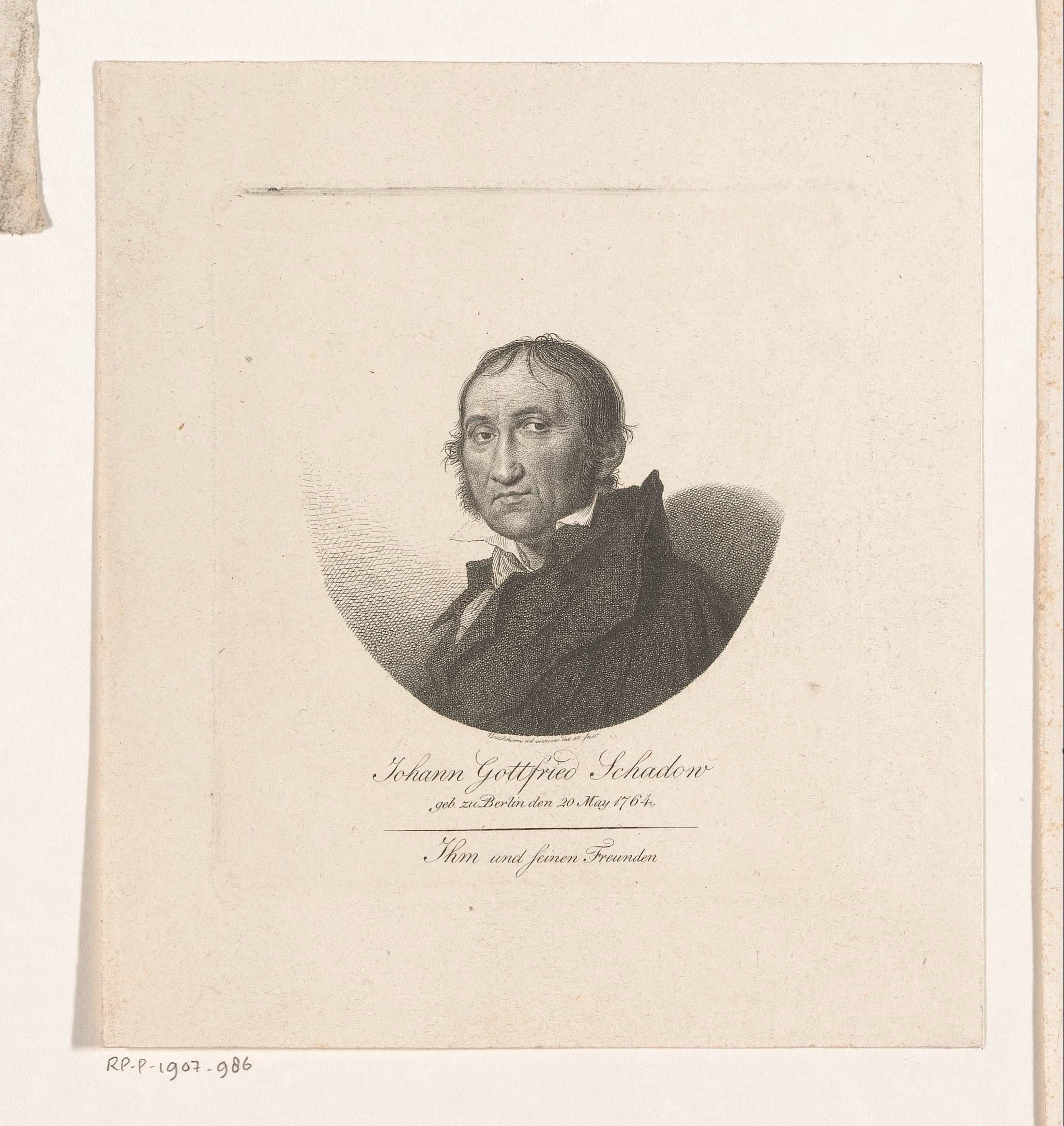Portret van Gottfried Schadow