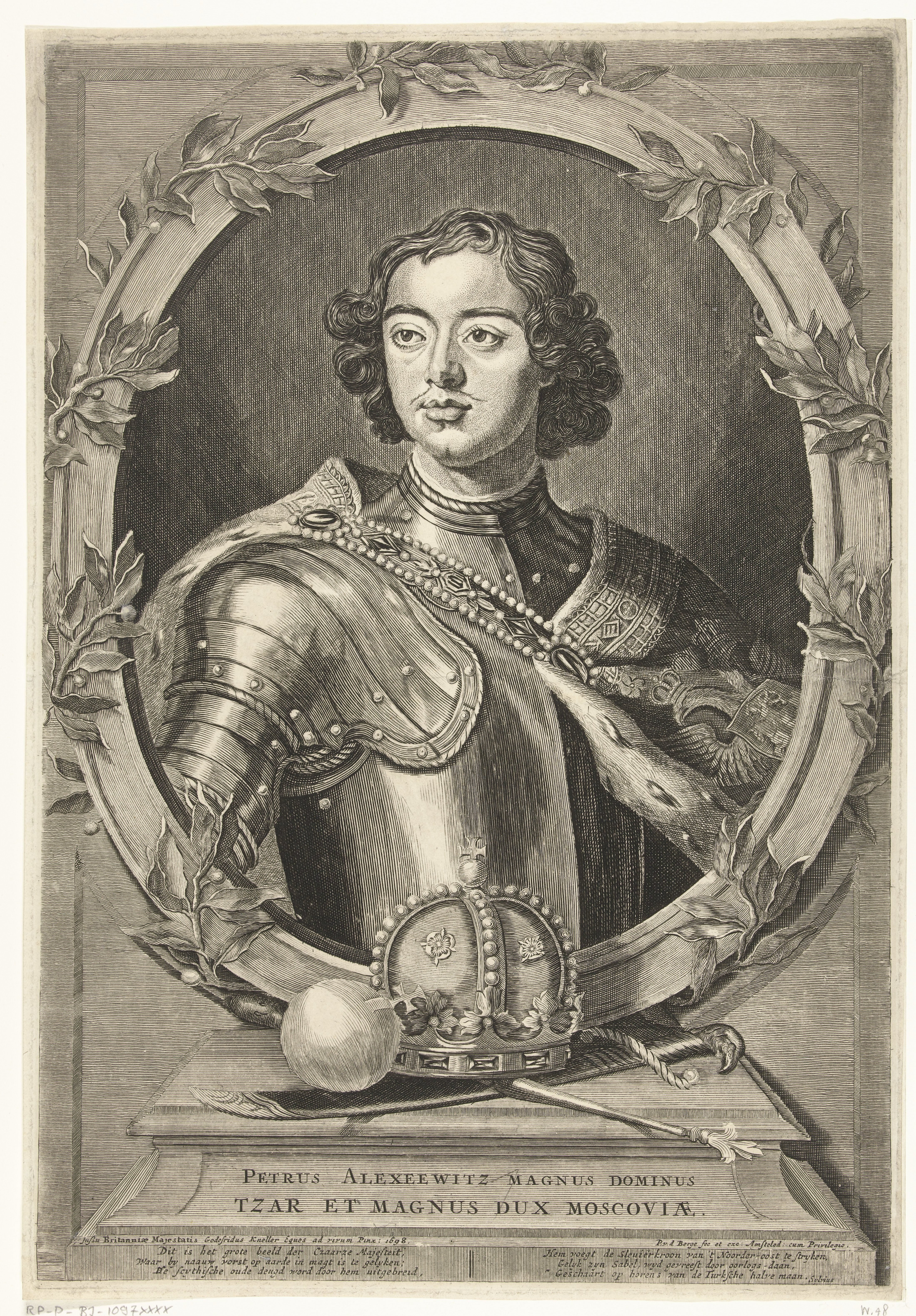 Portret van Peter I de Grote, tsaar van Rusland