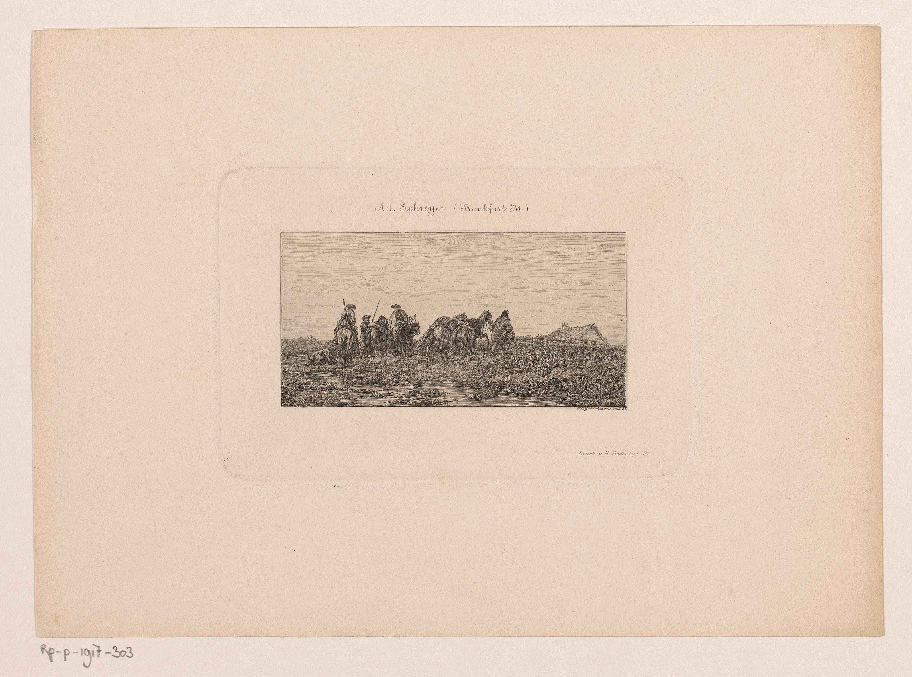 Landschap met ruiters