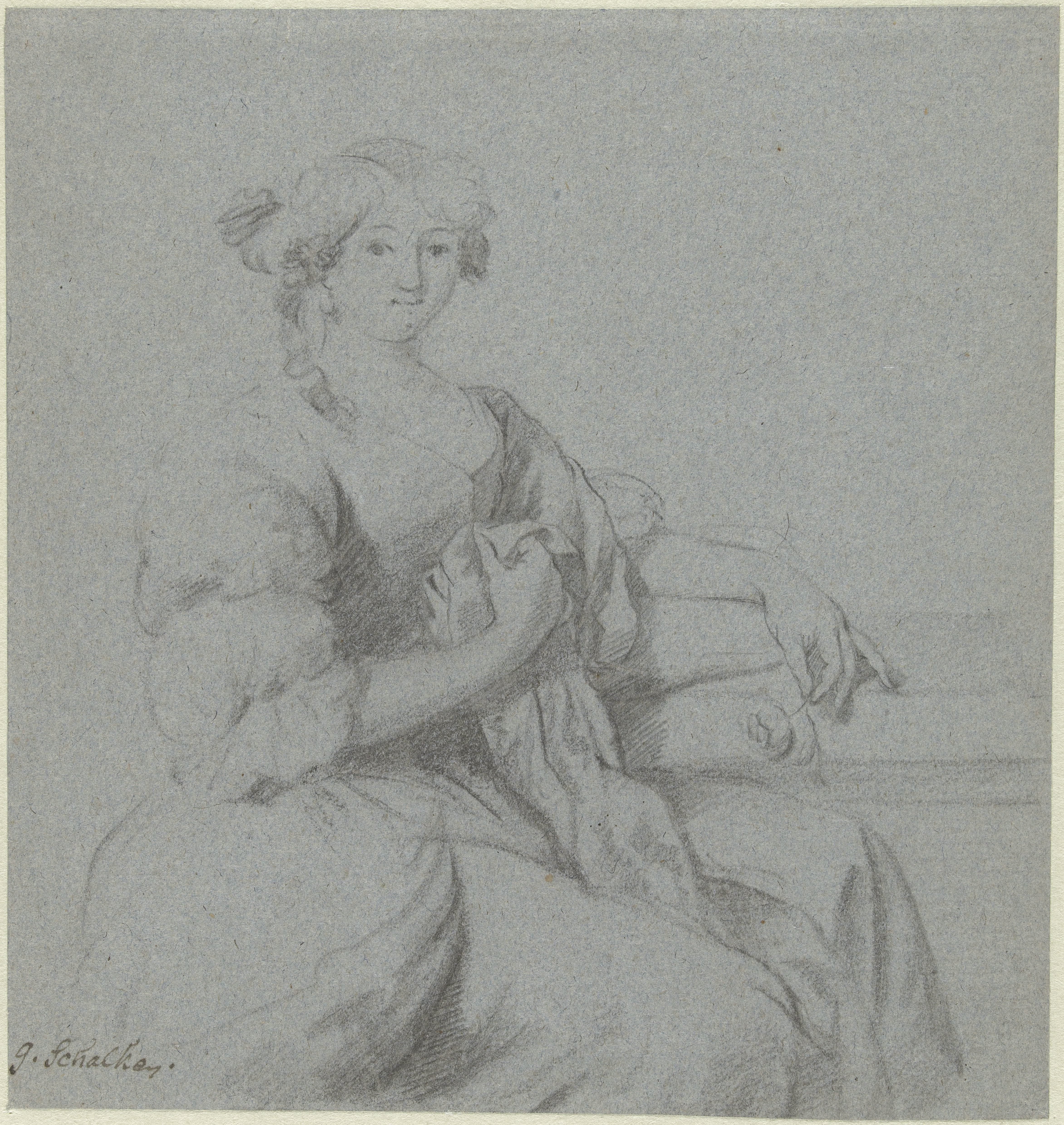 Zittende vrouw