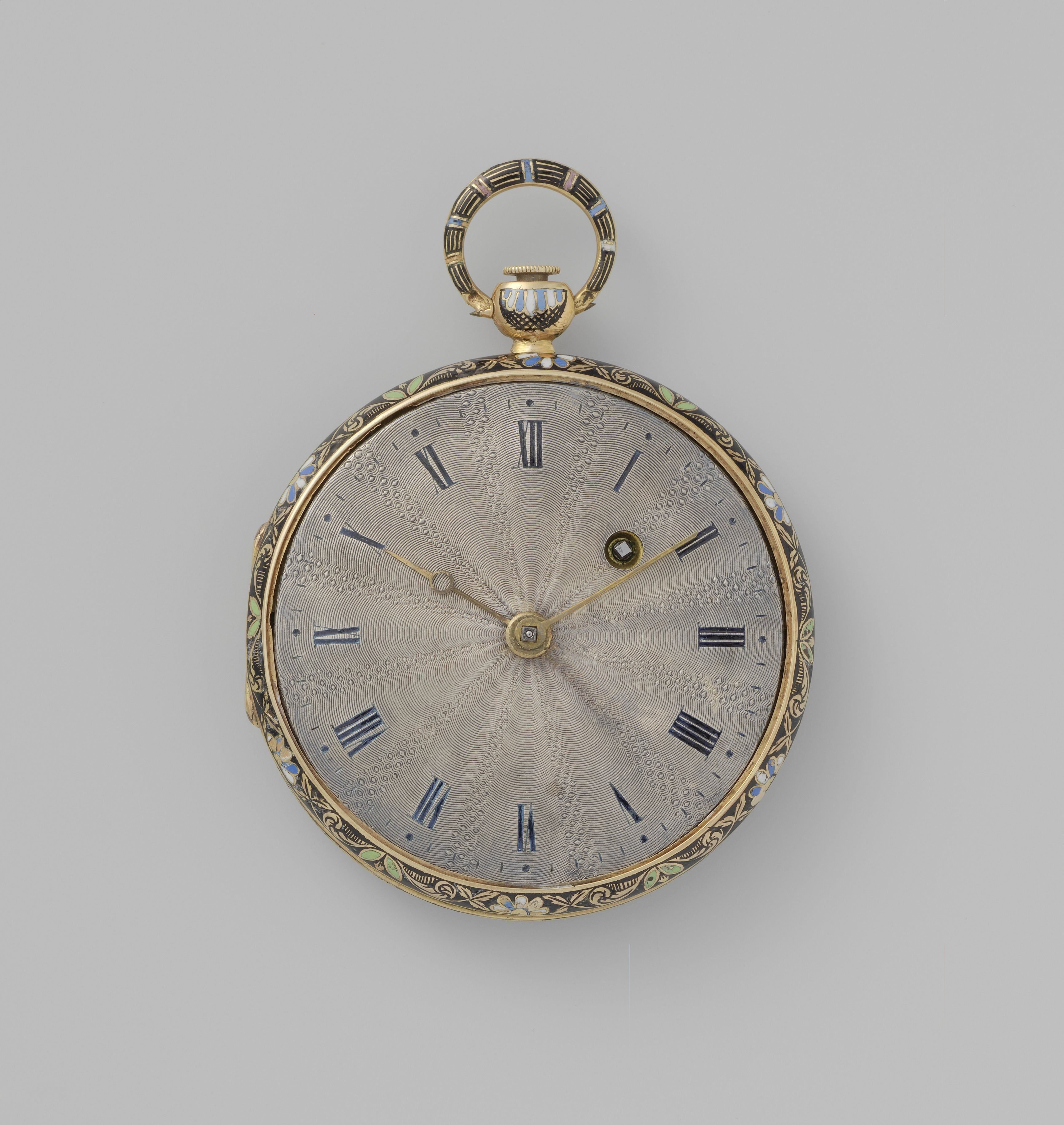 Horloge met bloemranken