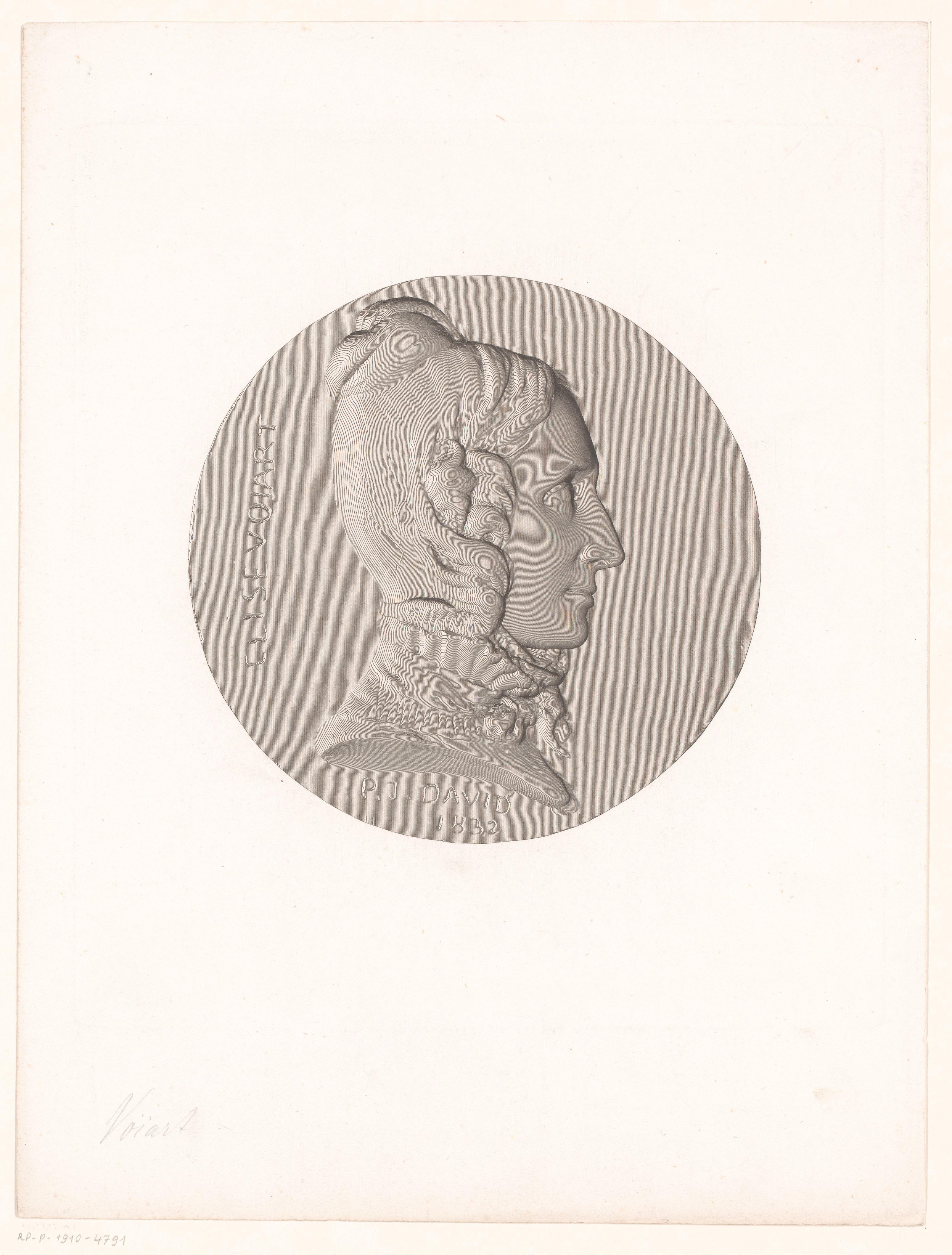 Medaille met portret van Élise Voïart