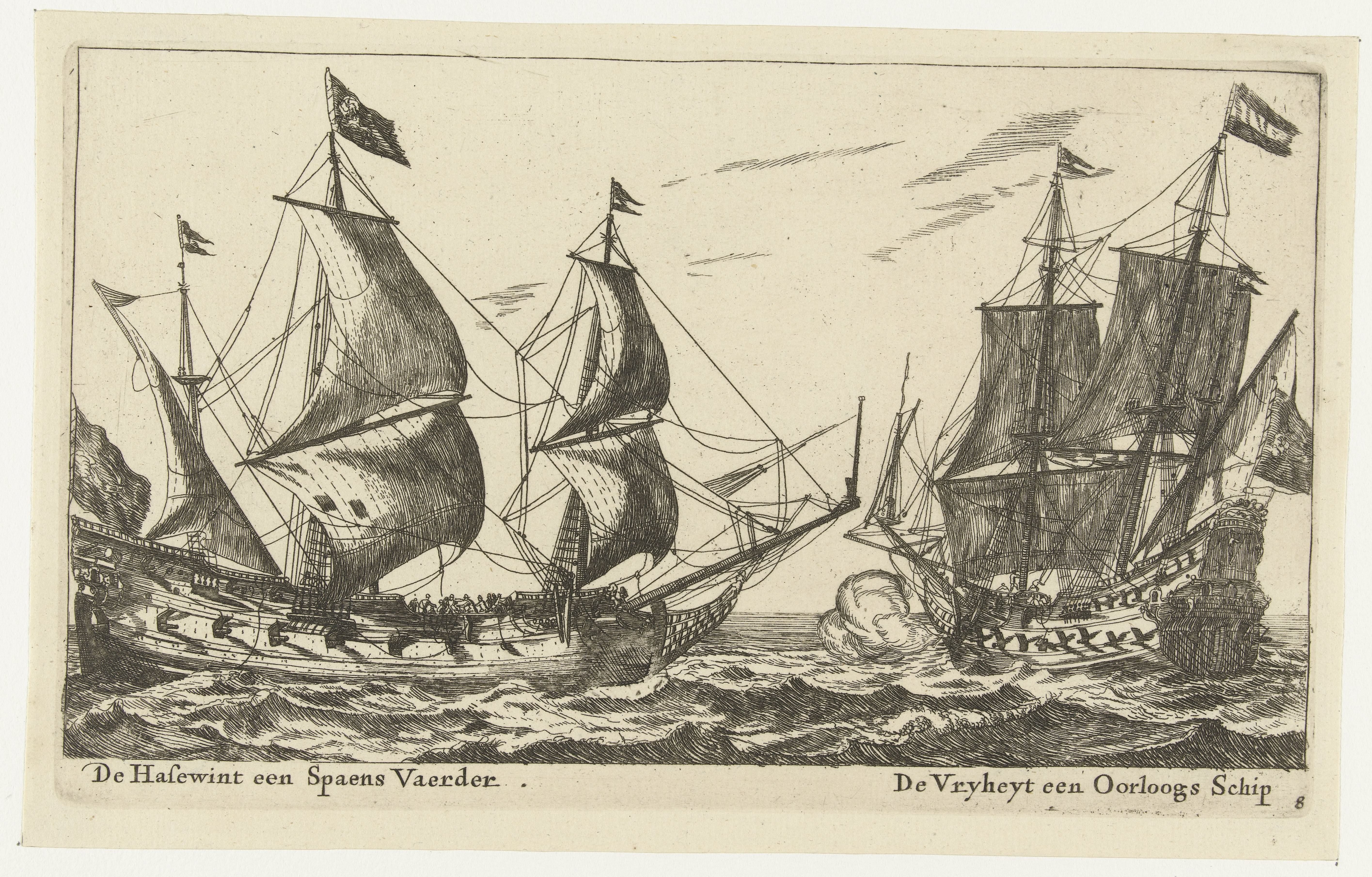 De schepen De Vrijheid en De Hazewind