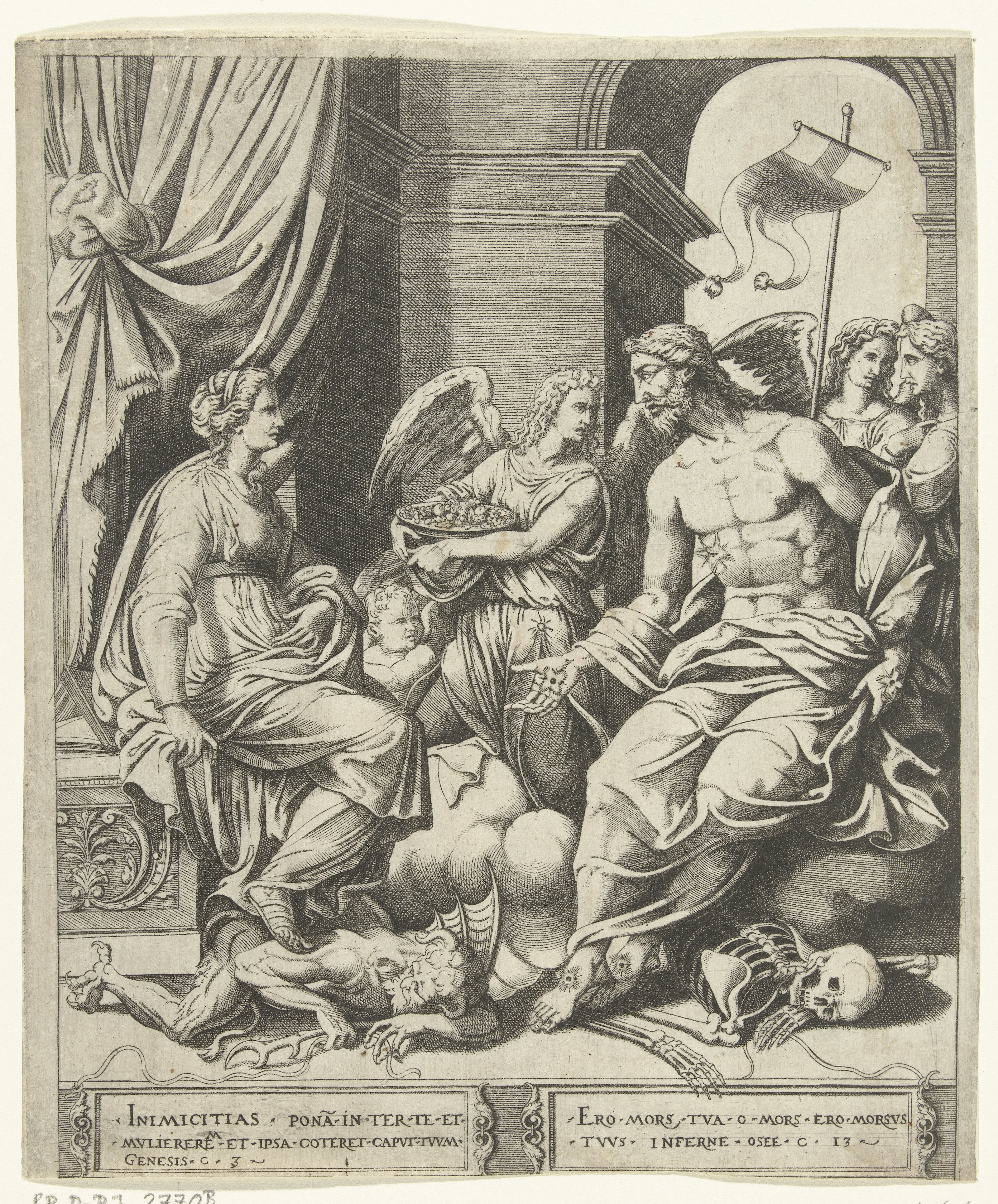 Allegorie met Christus die zijn wonden toont