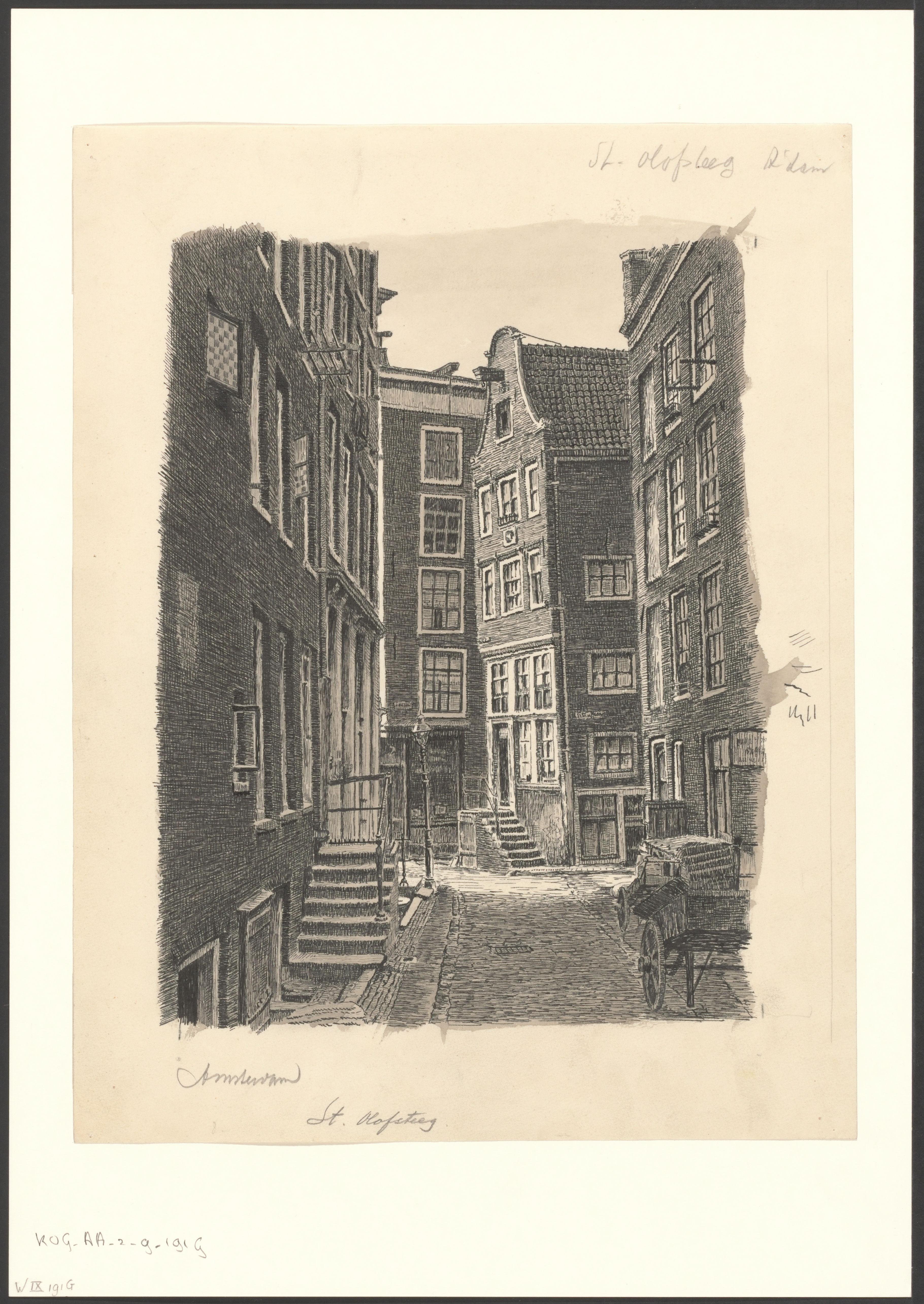 Gezicht op de Sint Olofssteeg