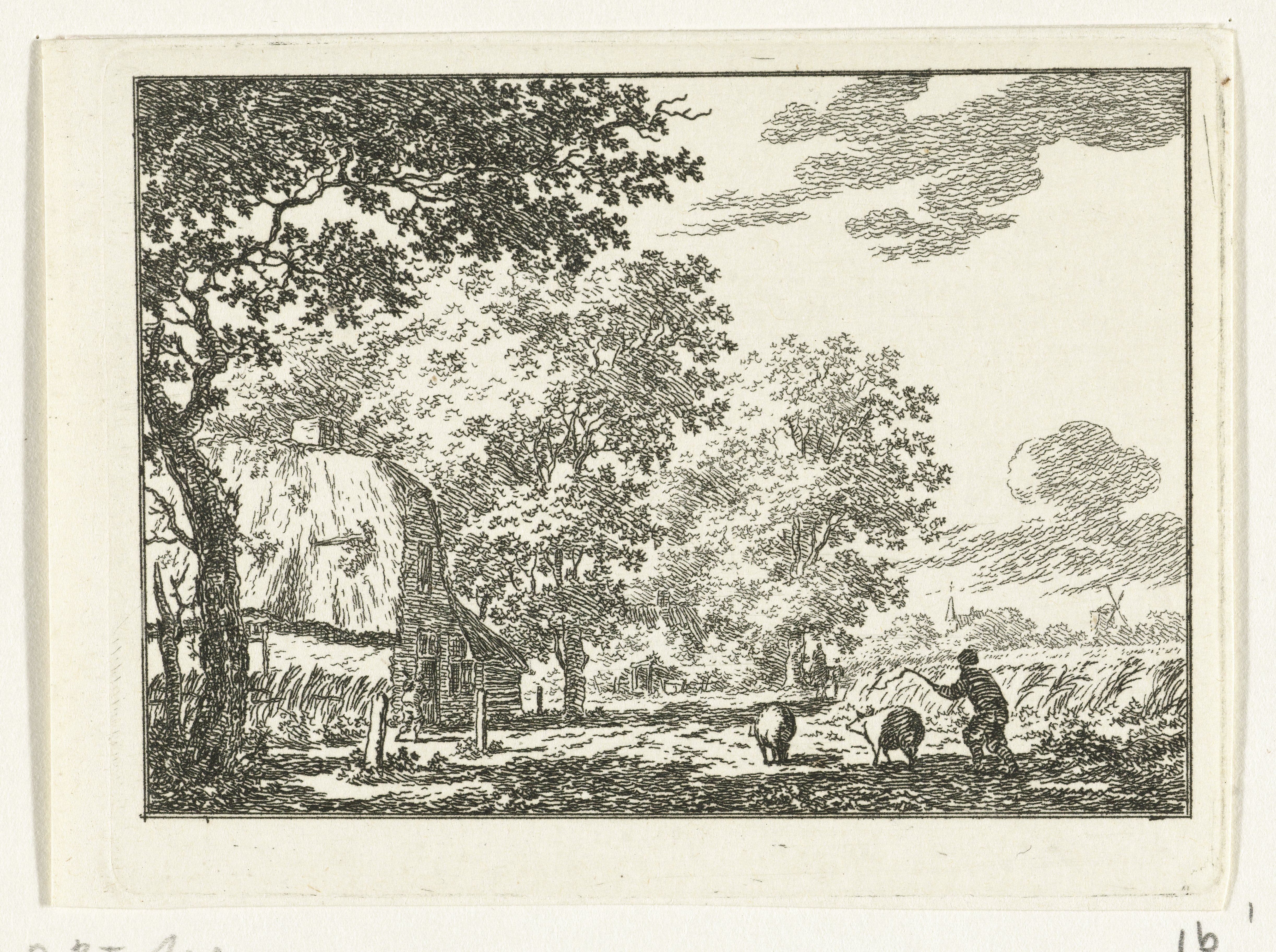 Landschap met varkenshoeder