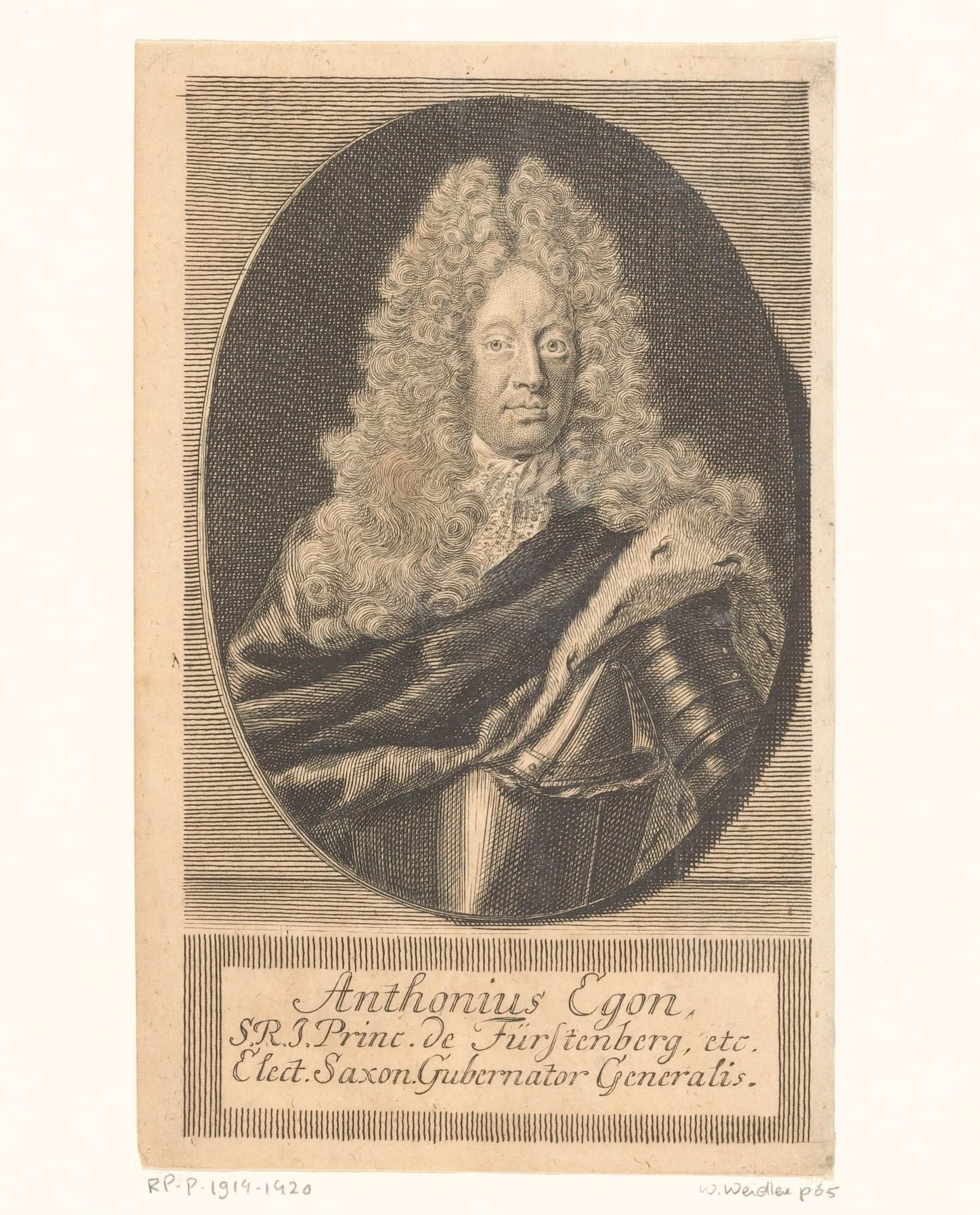 Portret van Anthonius Egon von Fürstenberg-Heiligenberg