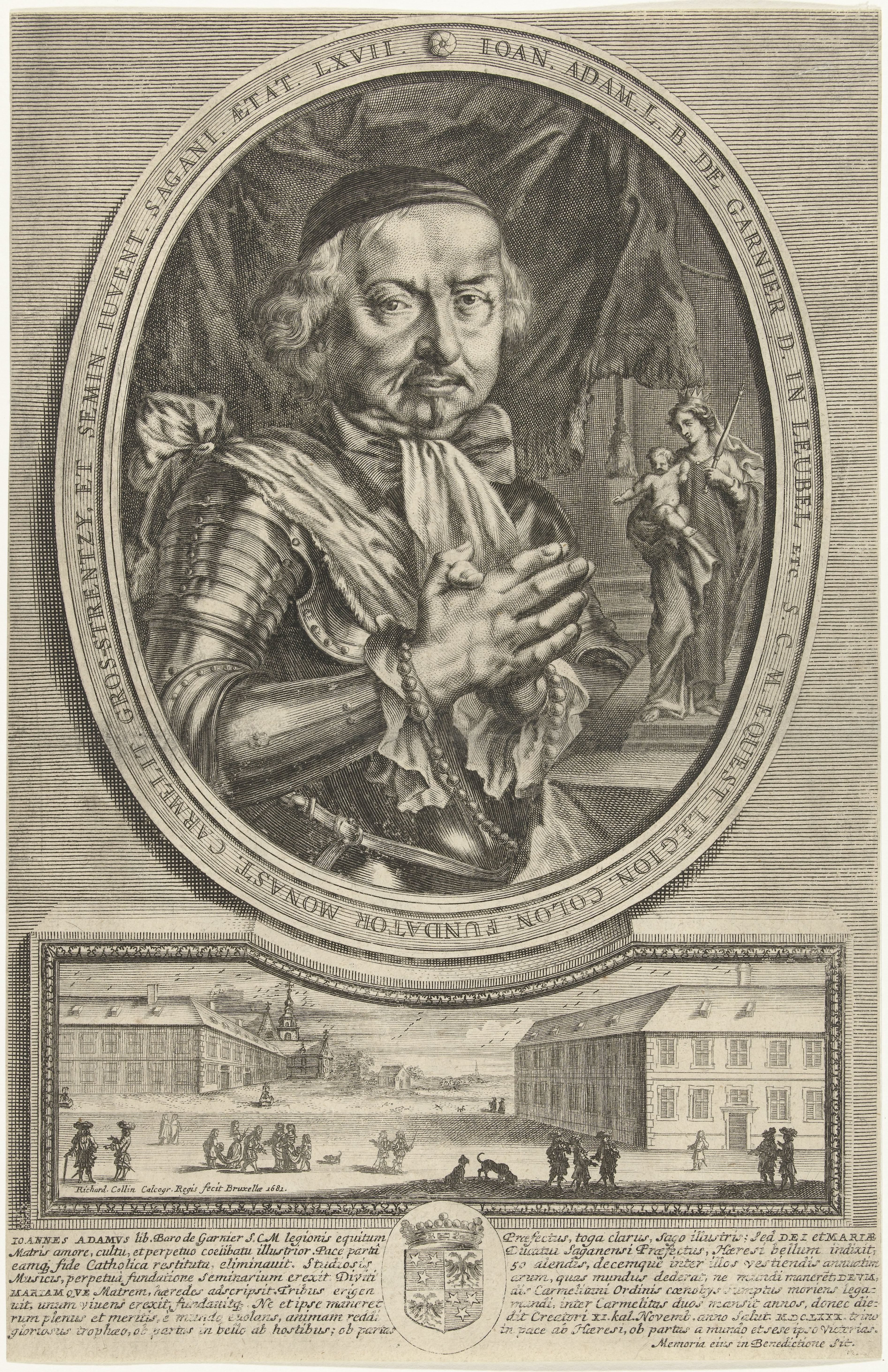 Portret van Johann Adam de Garnier