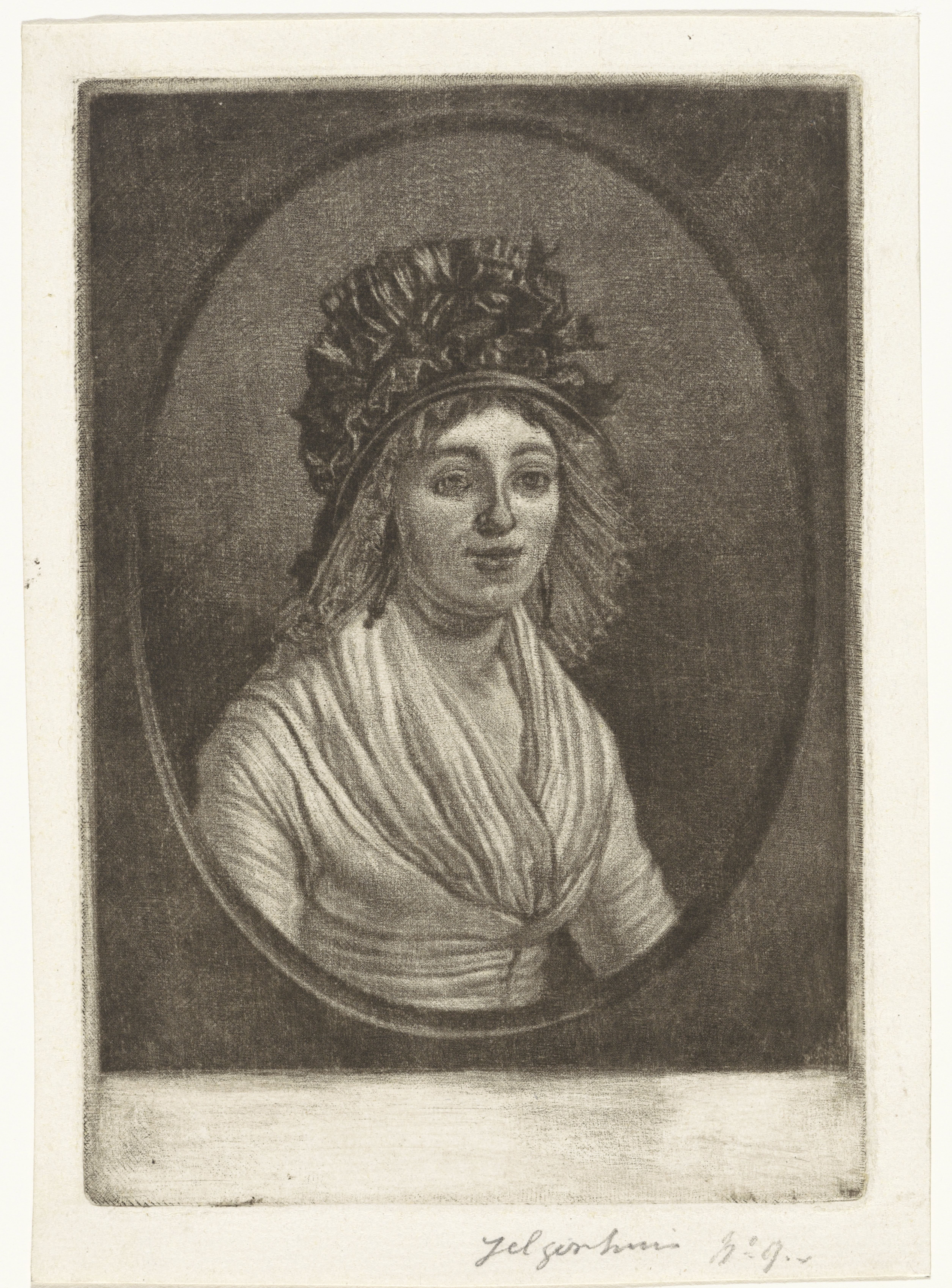 Portret van een vrouw met een hoed