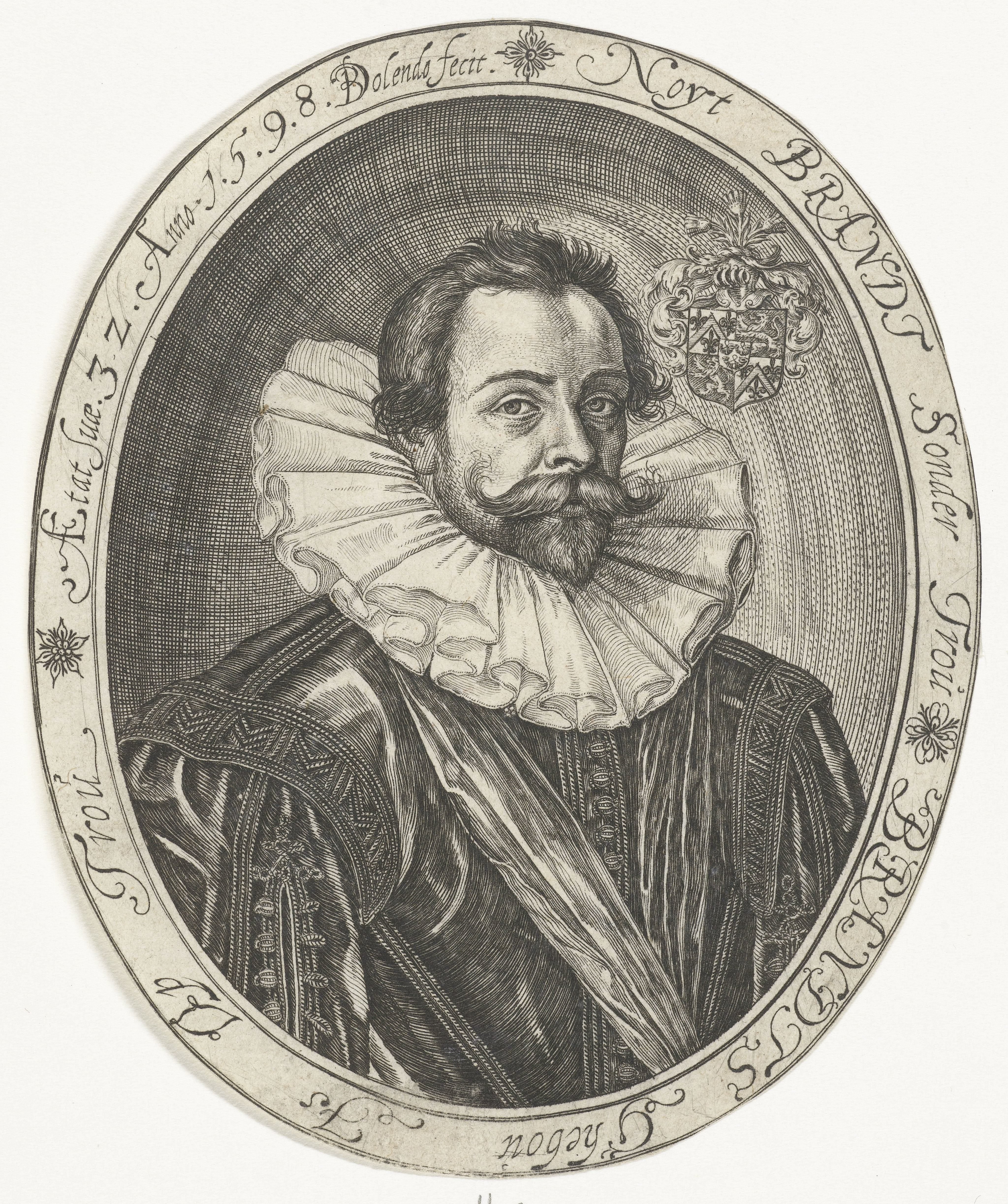Portret van Cornelis van den Brande op 32-jarige leeftijd