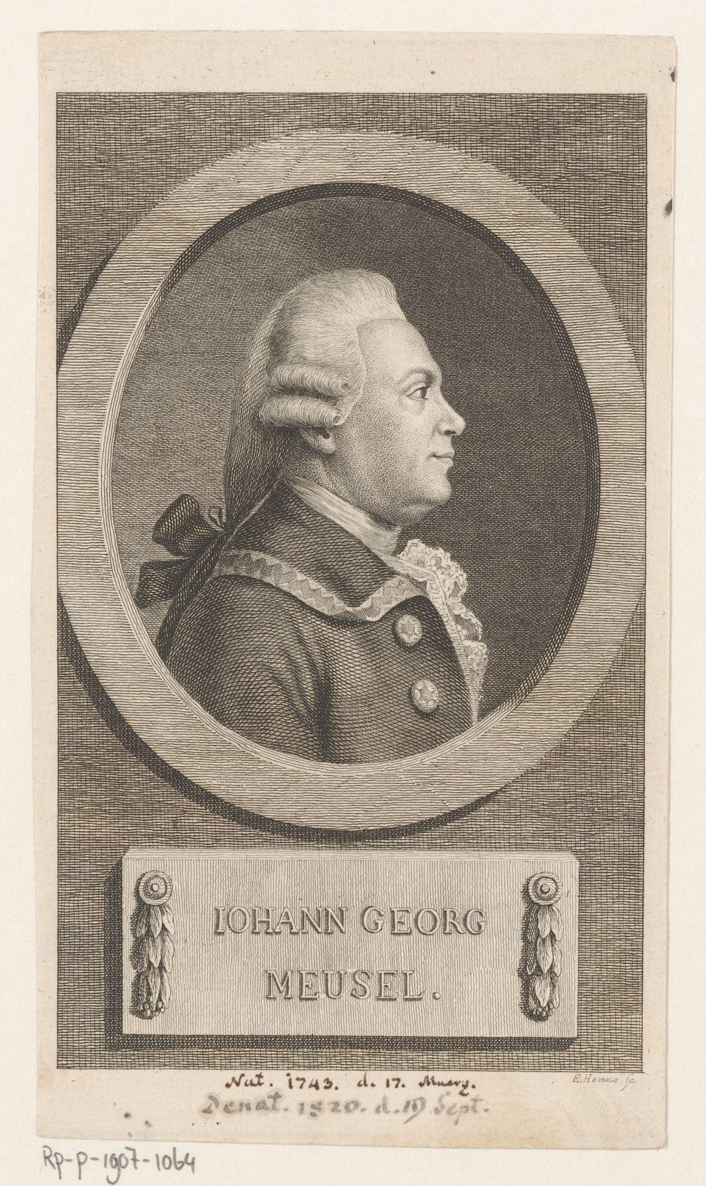 Portret van Johann Georg Meusel