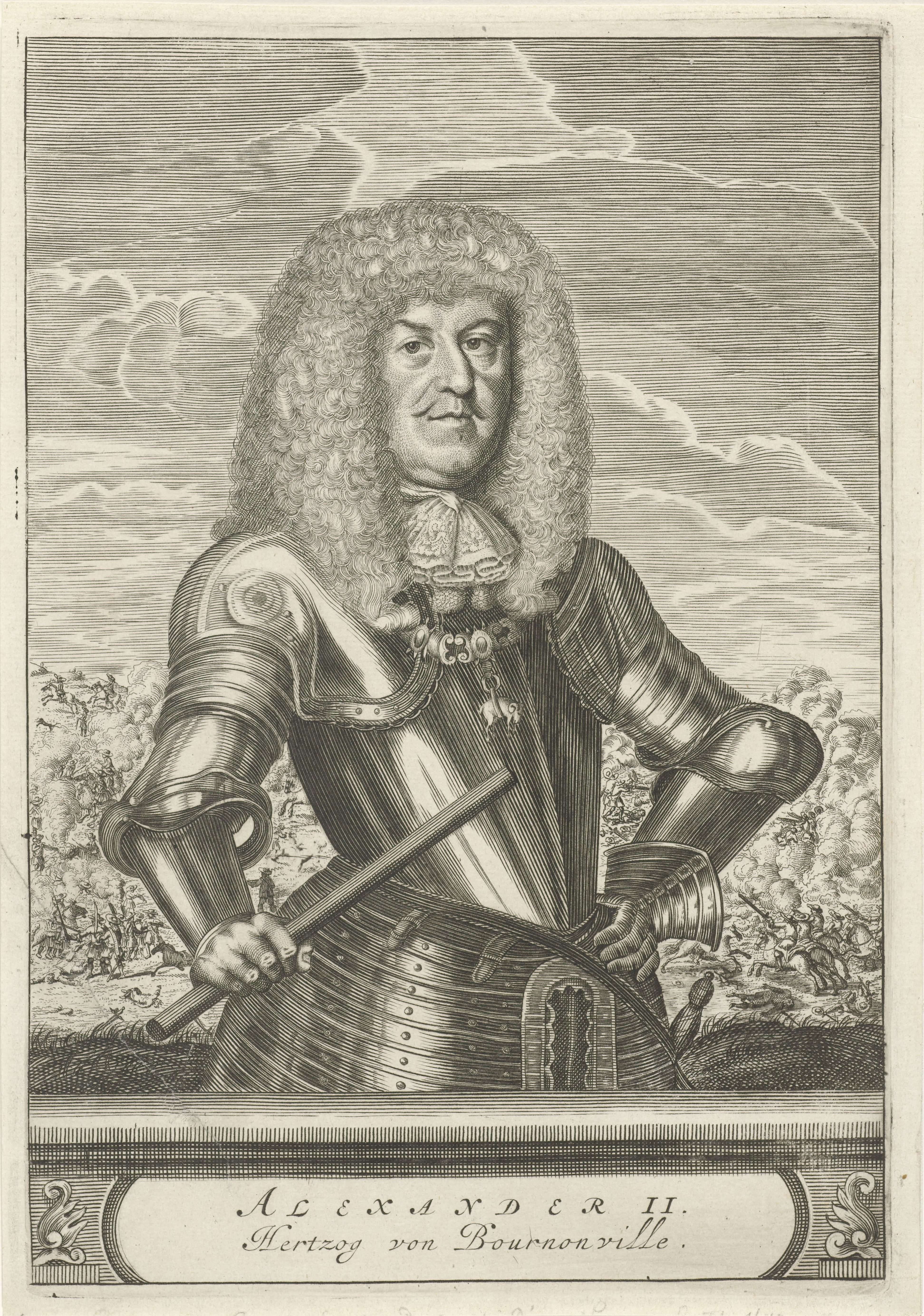Portret van Alexander Hippolyte II, hertog van Bournonville