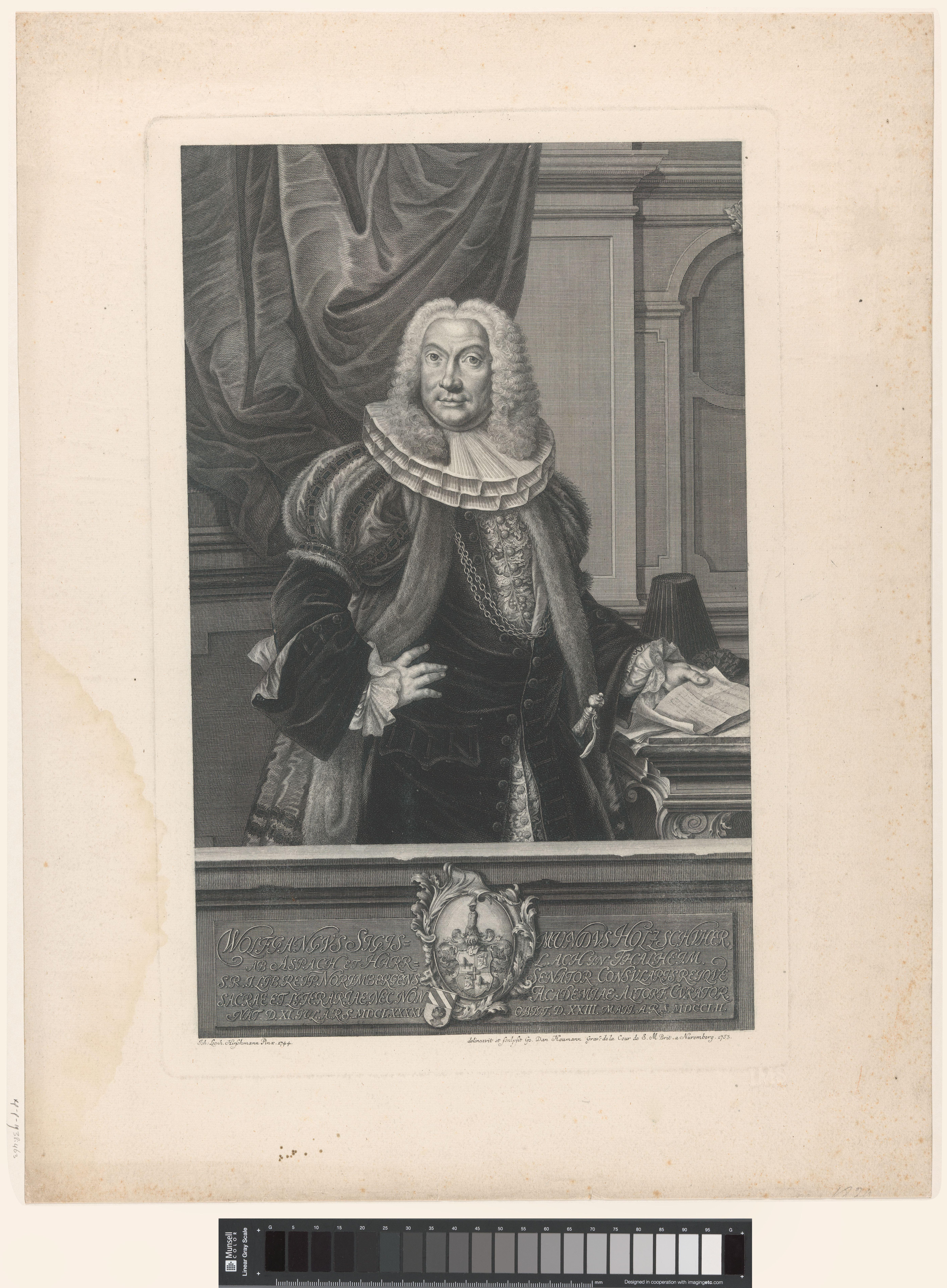 Portret van Wolfgang Sigismund Holzschuher von Aspach und Harrlach auf Thalheim