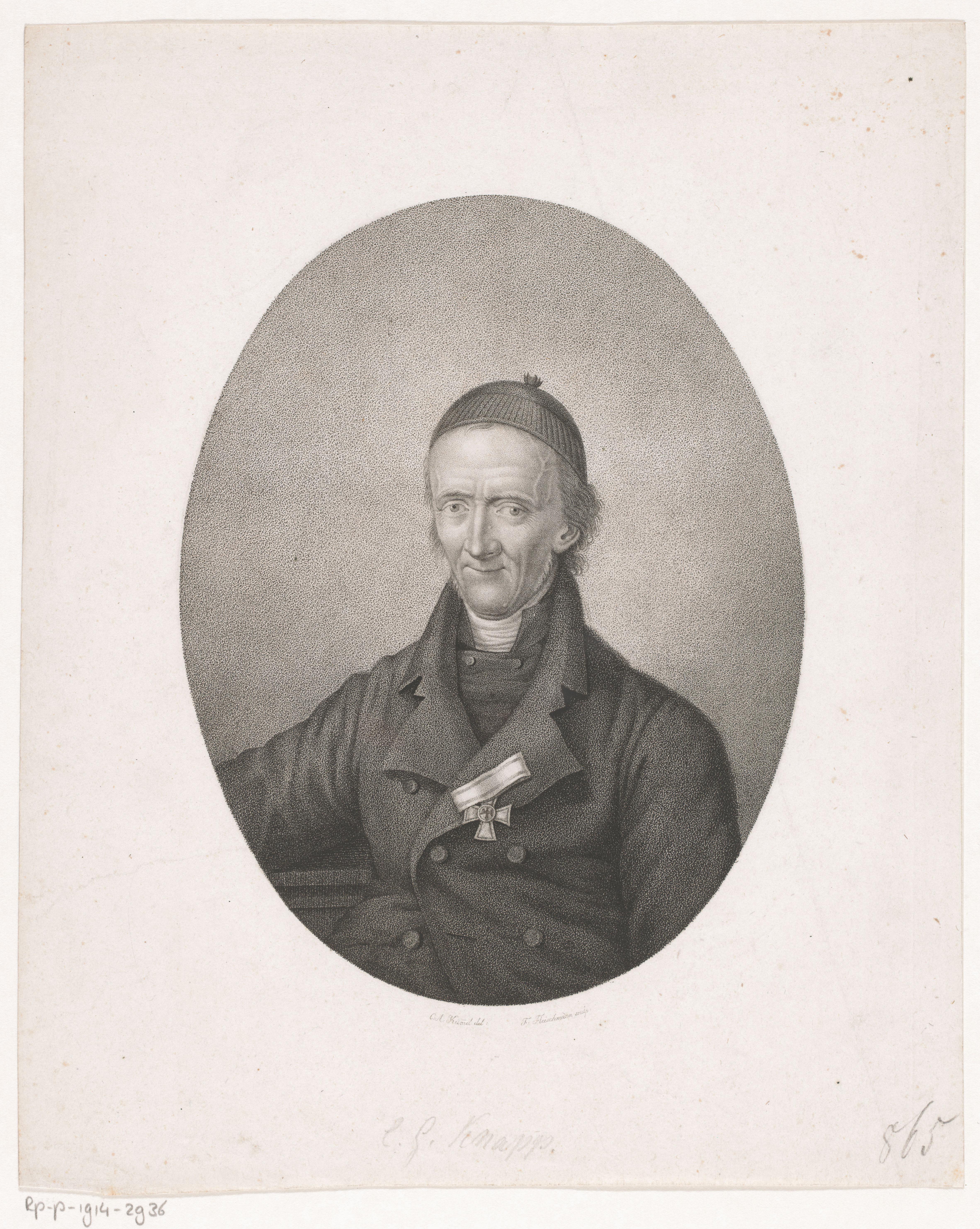 Portret van Georg Christian Knapp