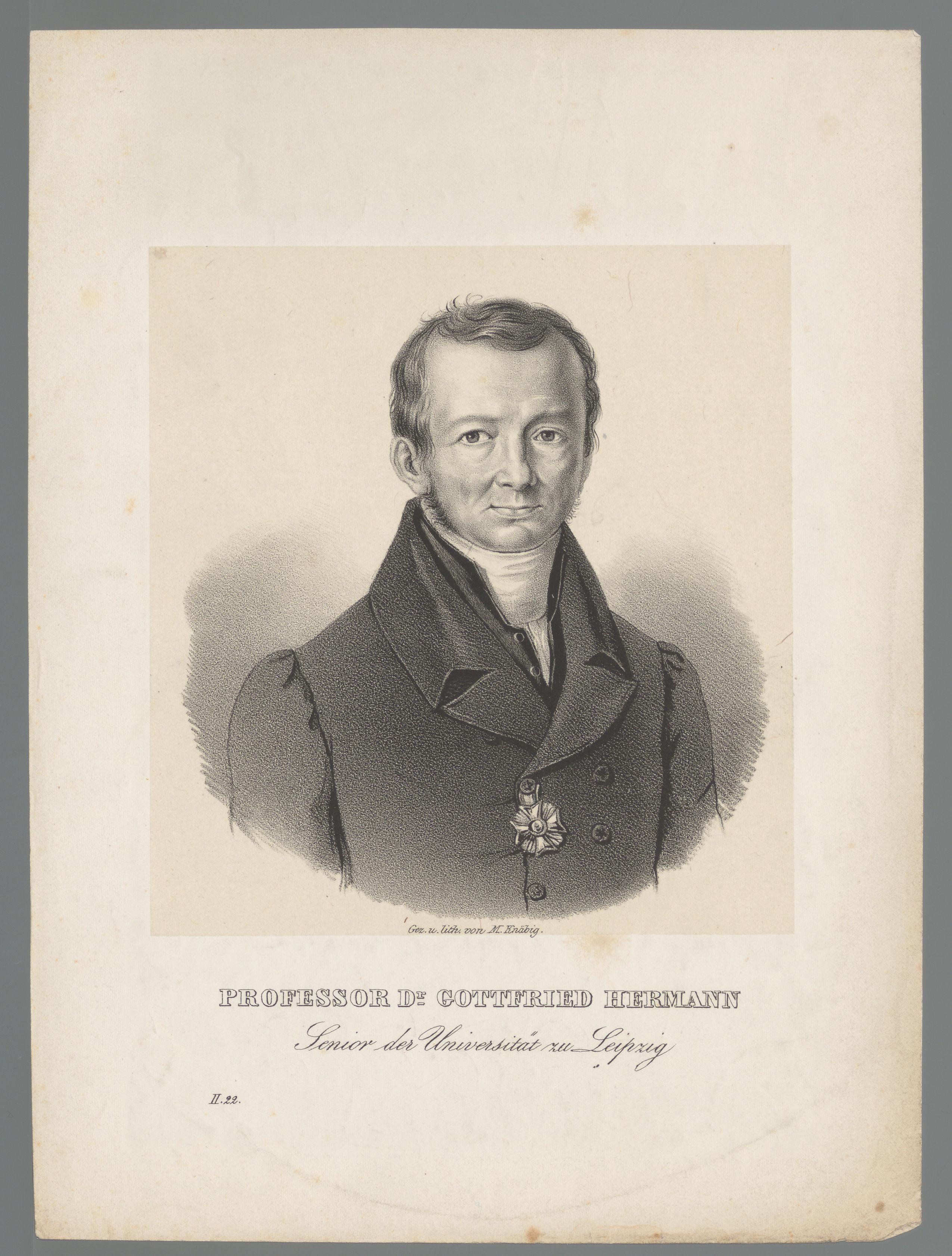 Portret van Johann Gottfried Jakob Hermann