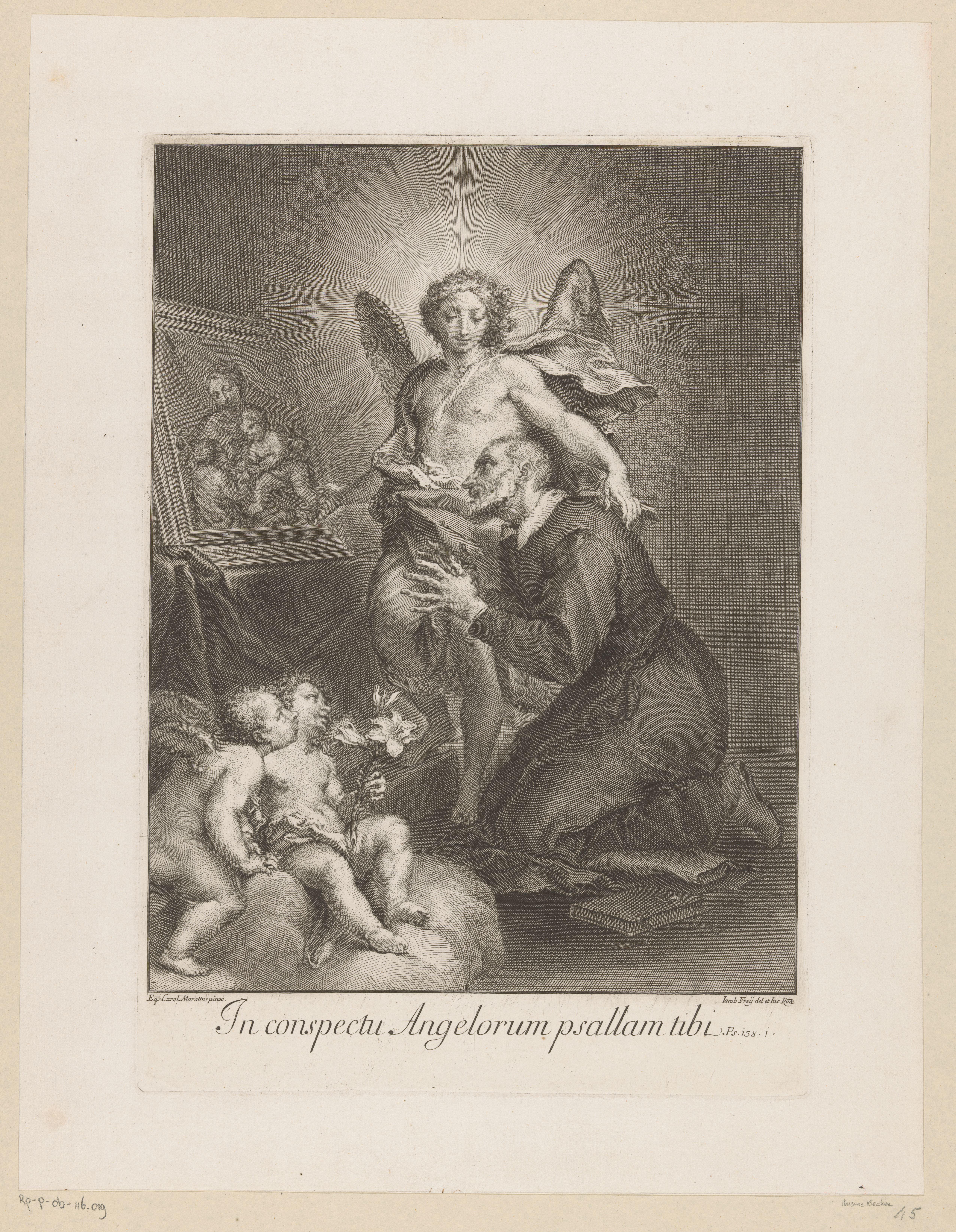 Heilige Filippus Neri aanschouwt het portret van Maria