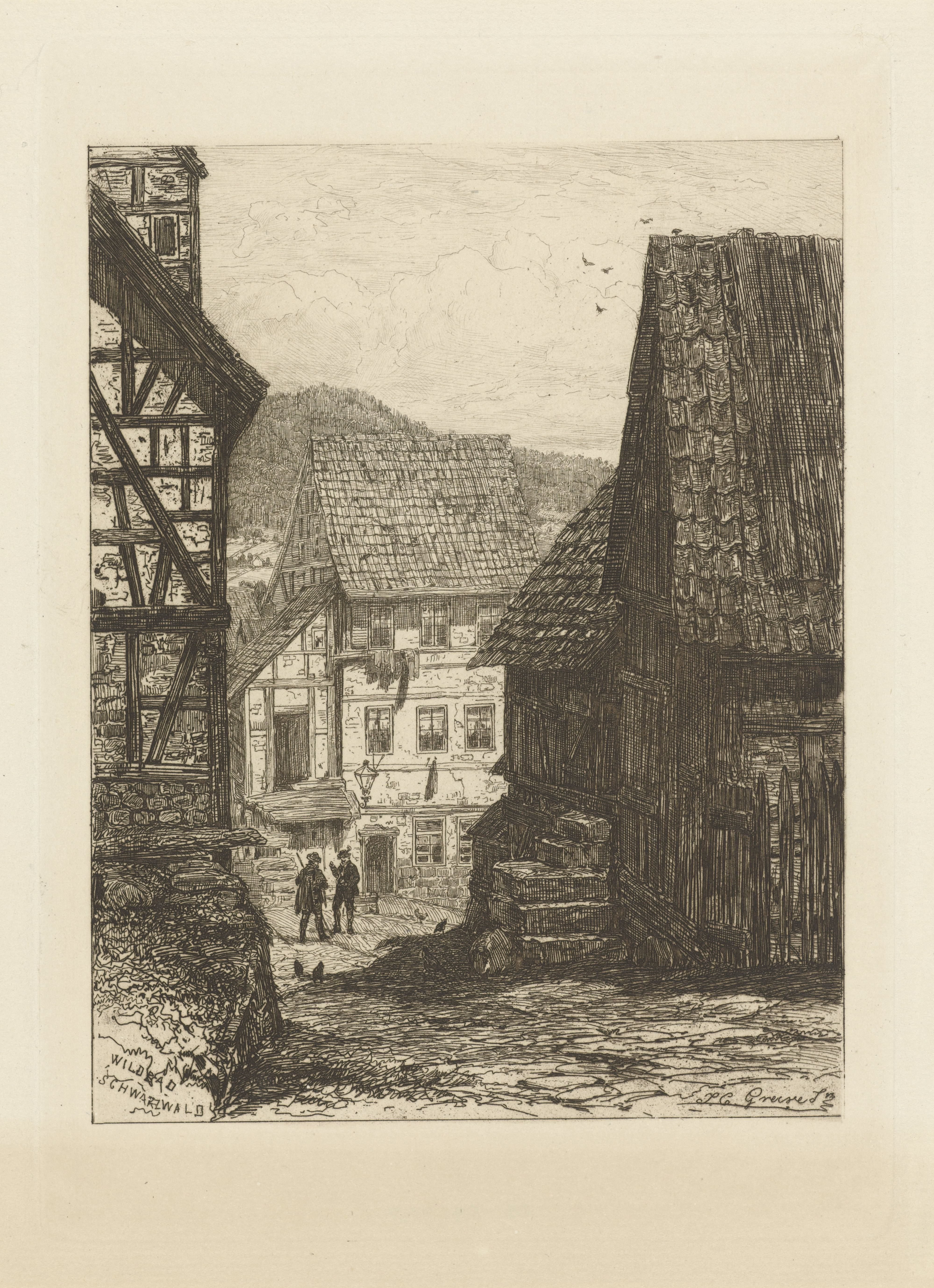 Gezicht op een straatje in Bad Wildbad