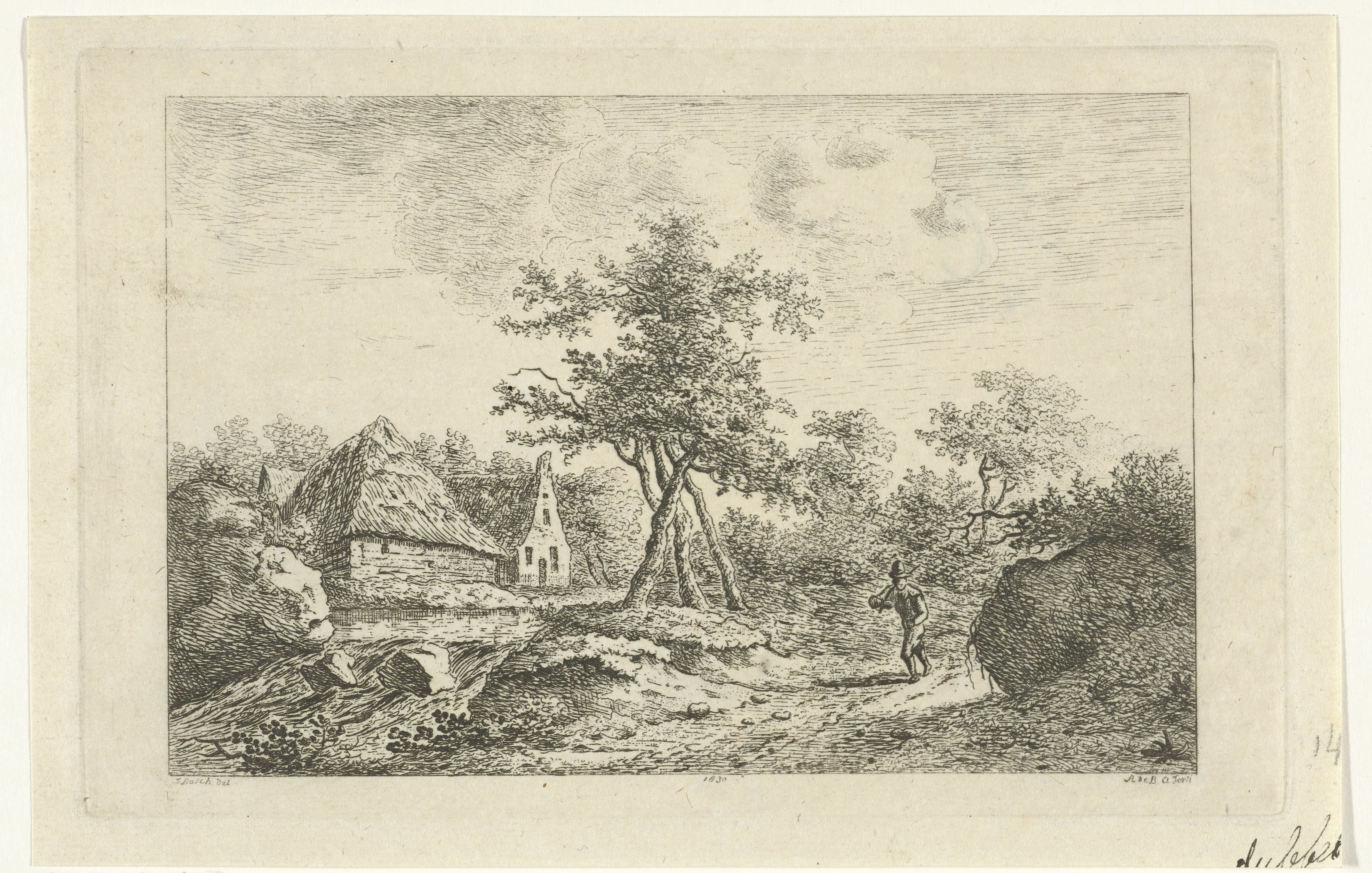 Landschap met boerderij