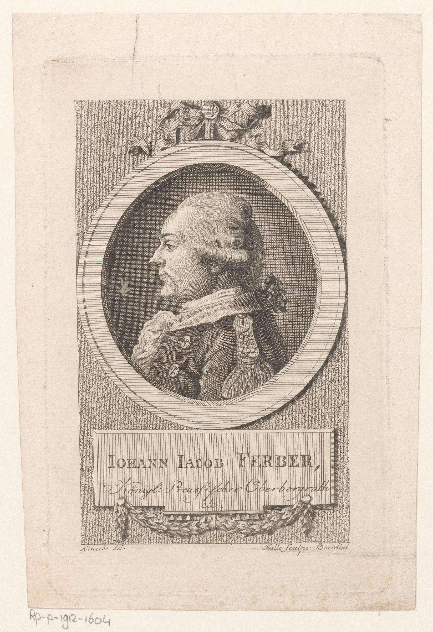 Portret van Johann Jacob Ferber