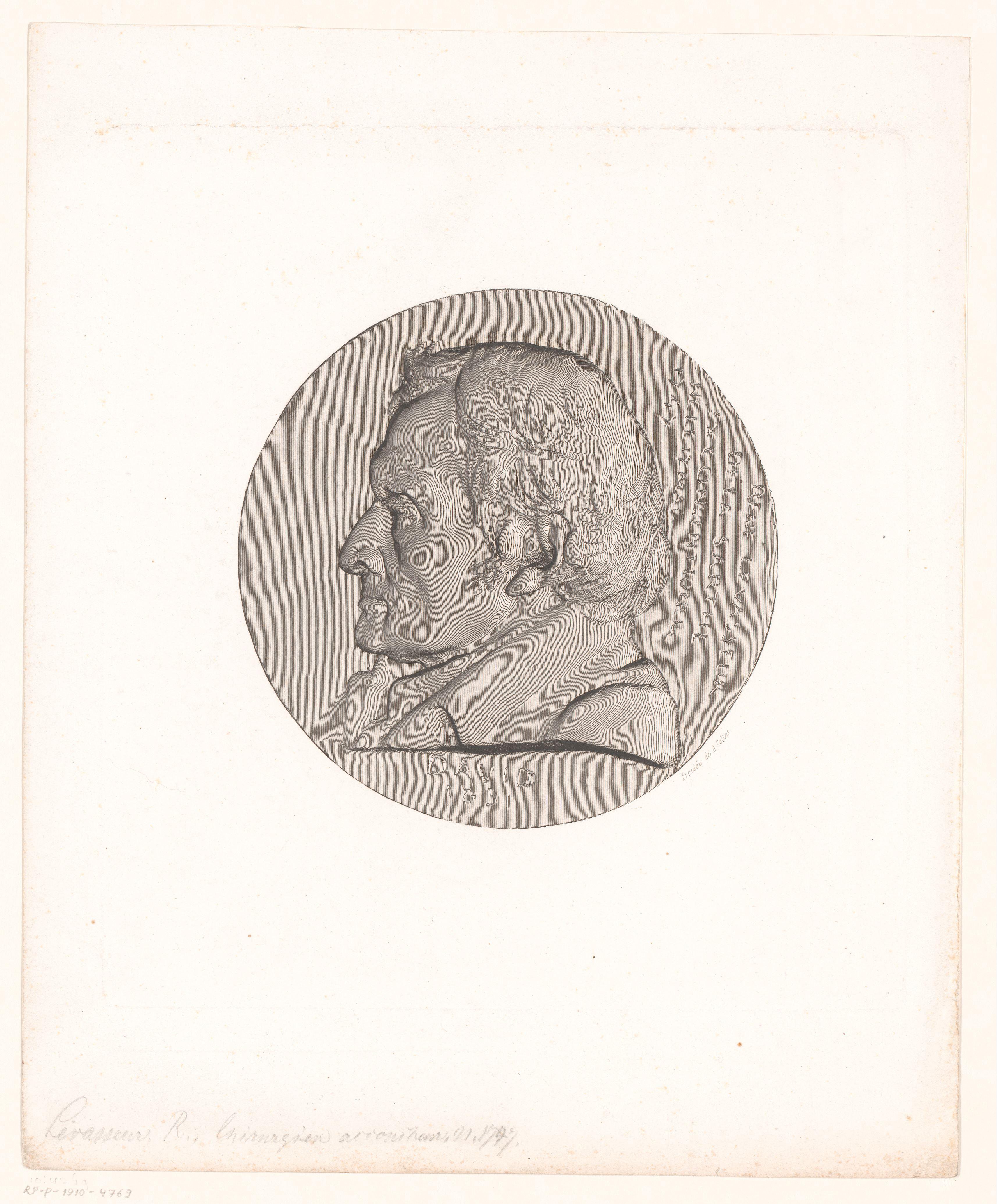 Medaille met portret van René Levasseur