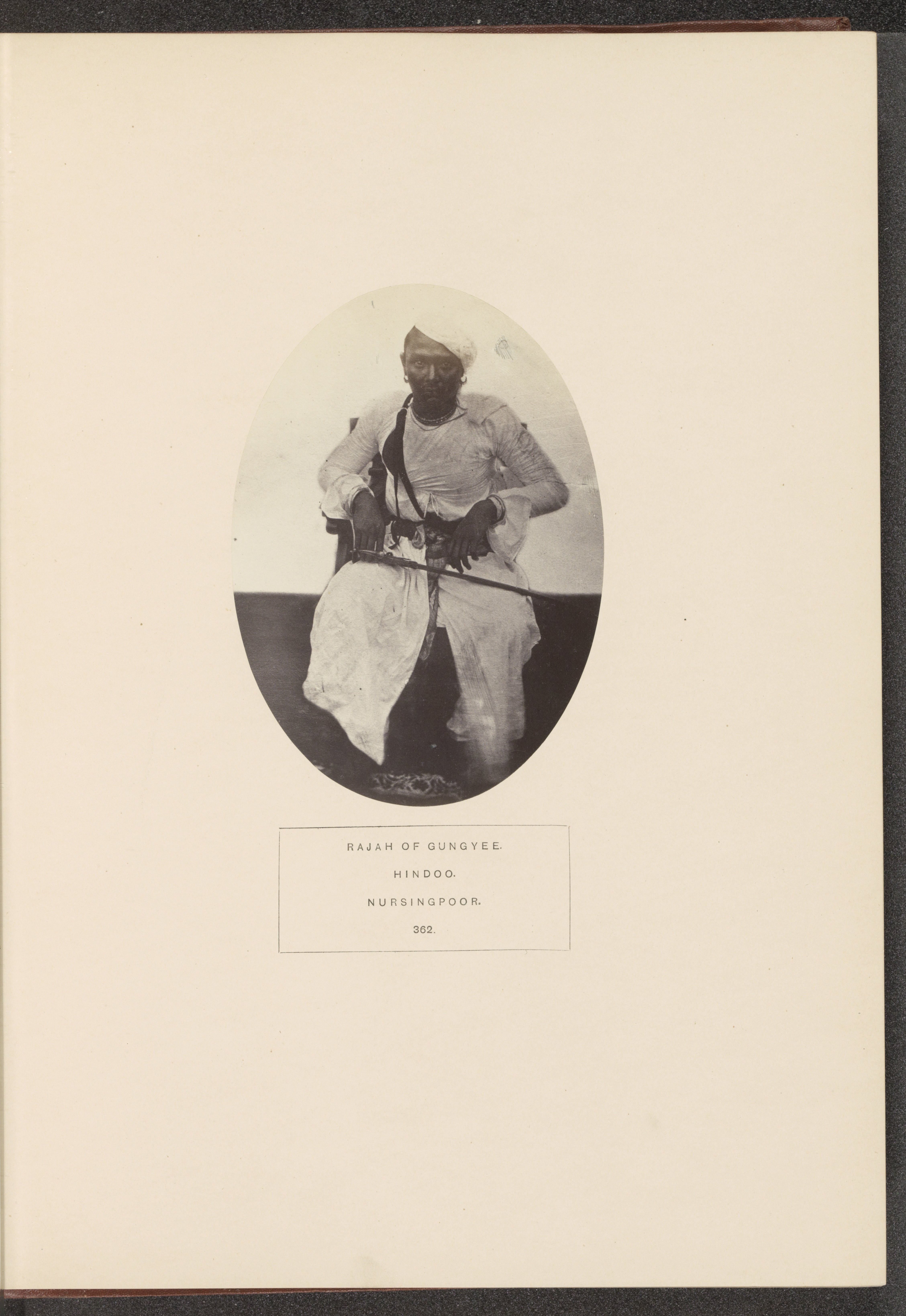 Portrait of an unknown raja in Narsinghpur, Madhya Pradesh, India