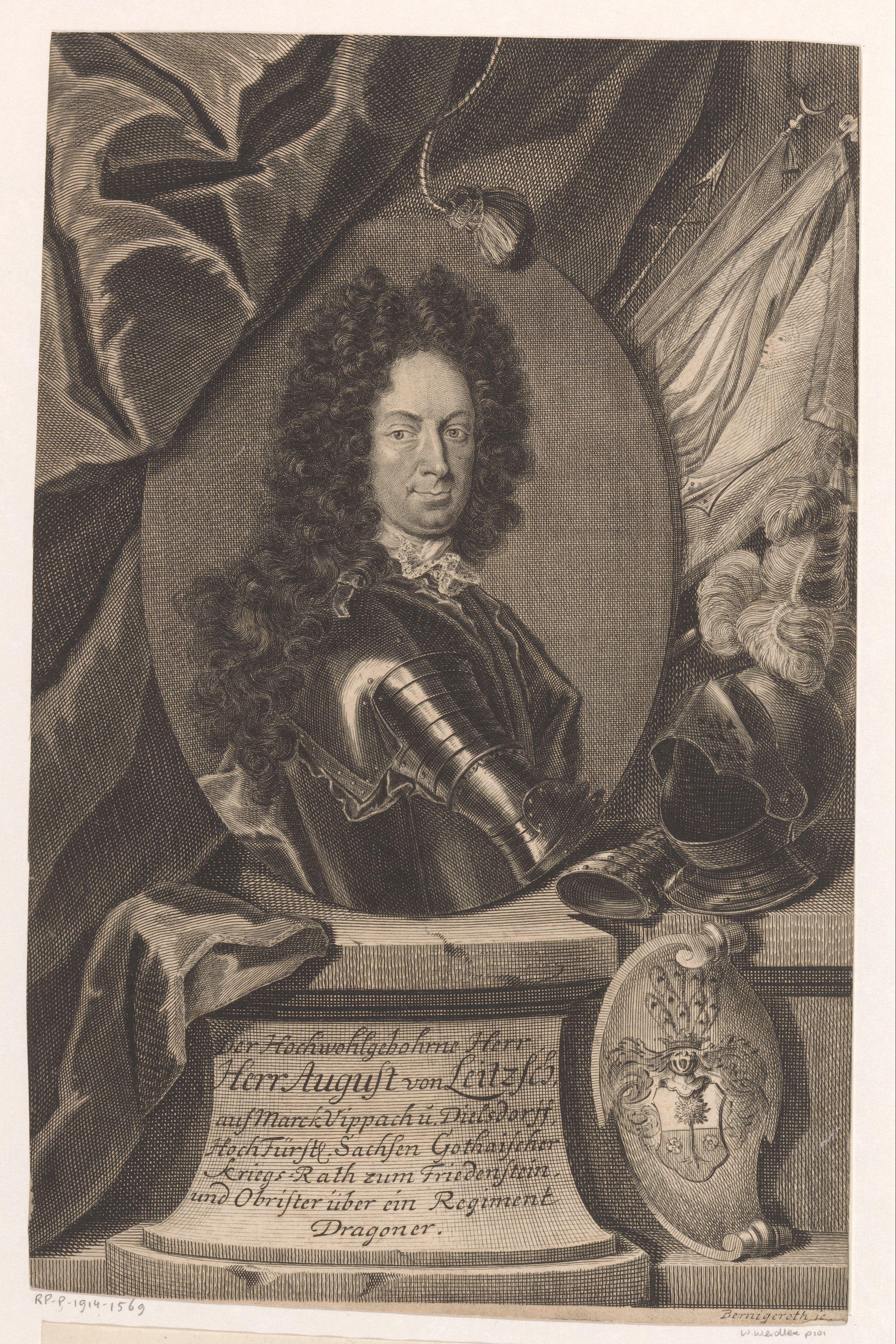 Portret van August von Leitzsch