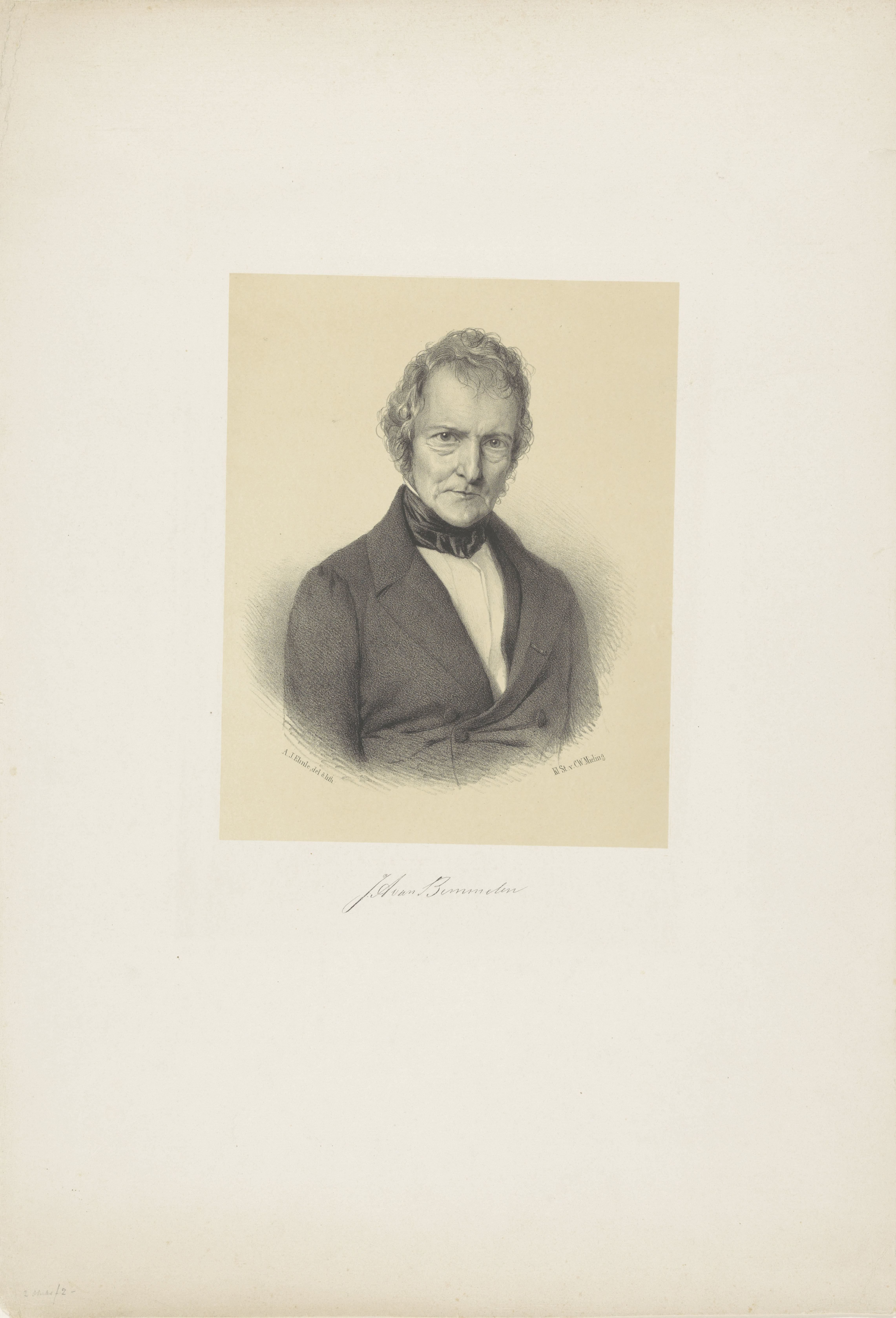 Portret van J.A. van Bemmelen