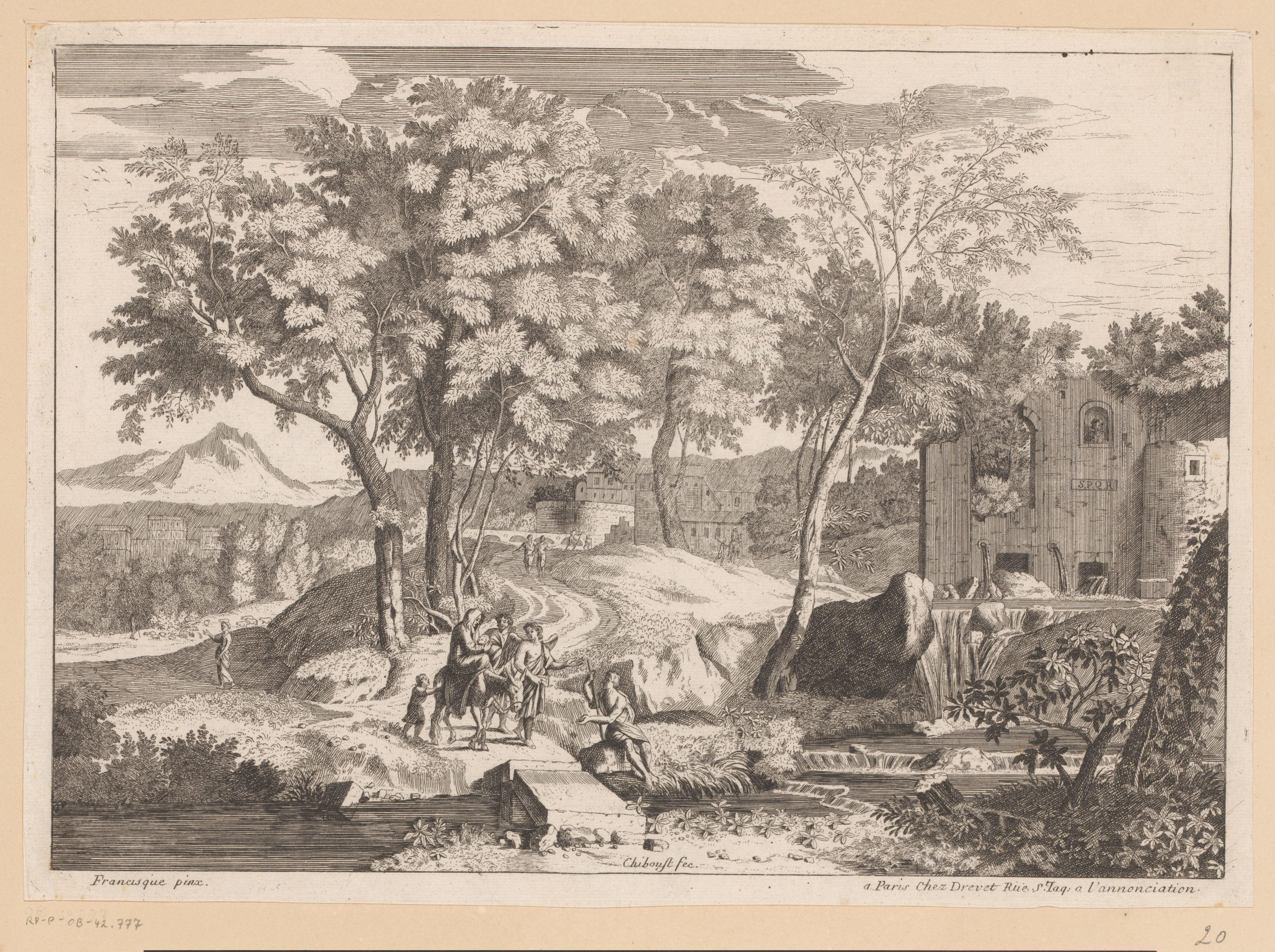 Landschap met vlucht naar Egypte