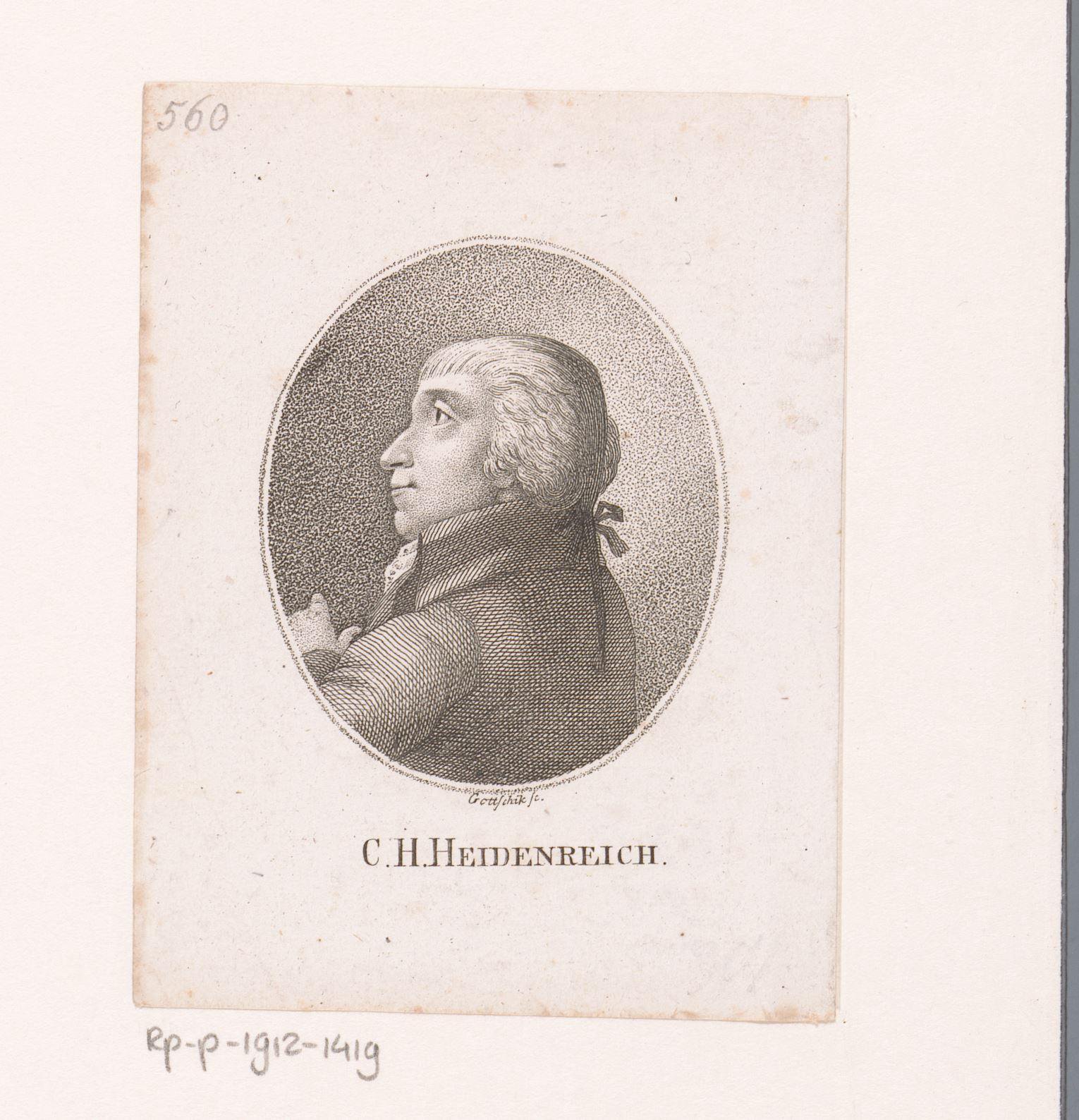 Portret van C. H. Heidenreich