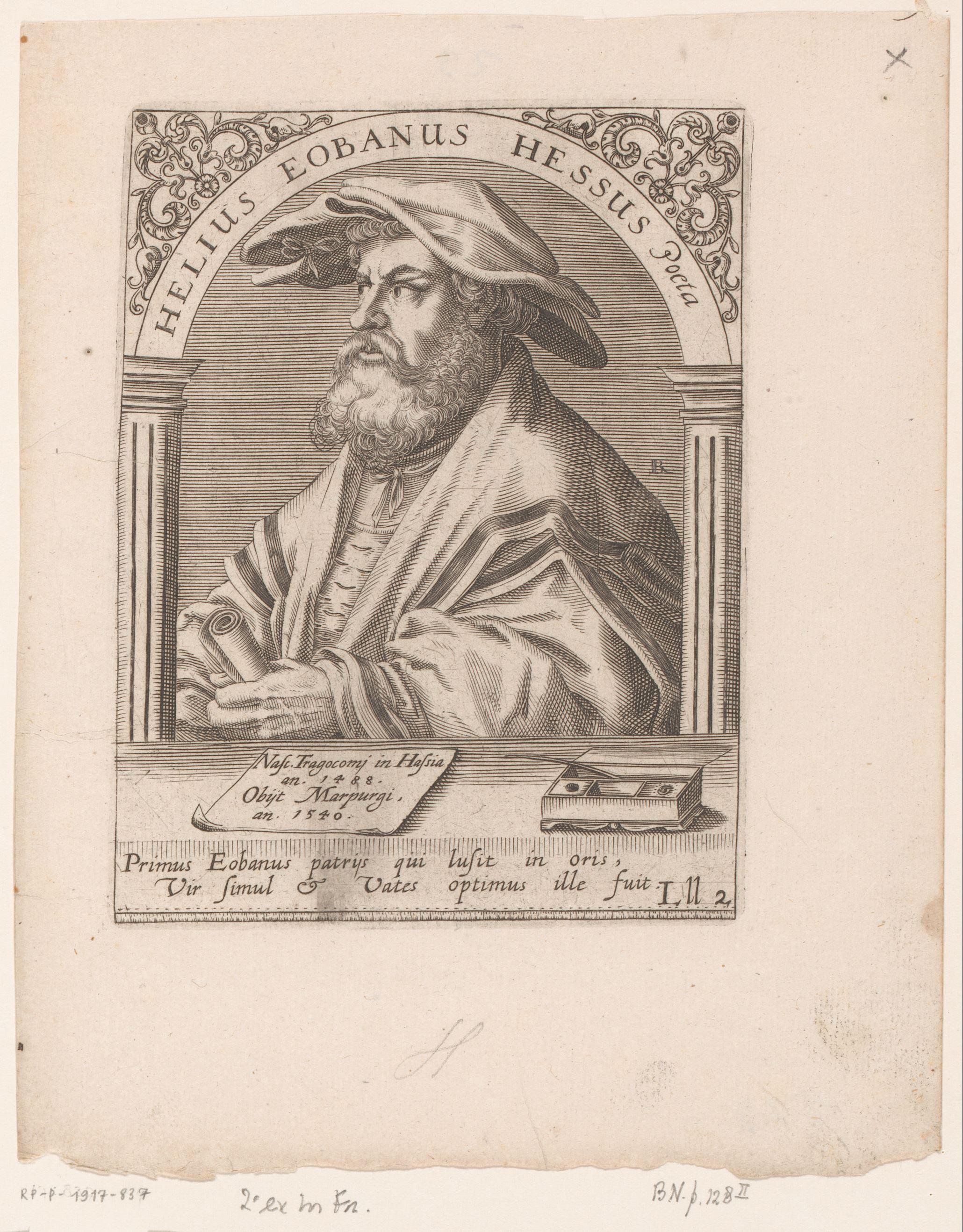 Portret van Helius Eobanus Hessus