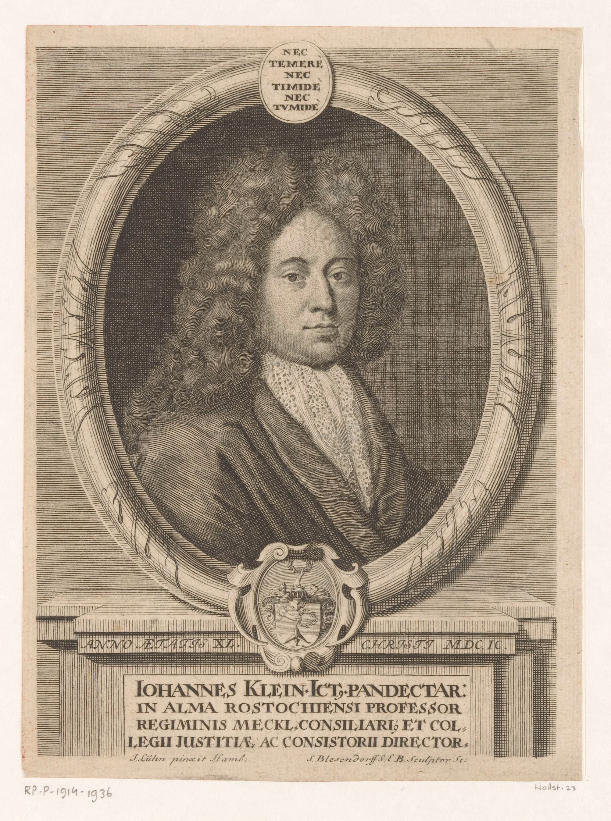 Portret van Johann Klein